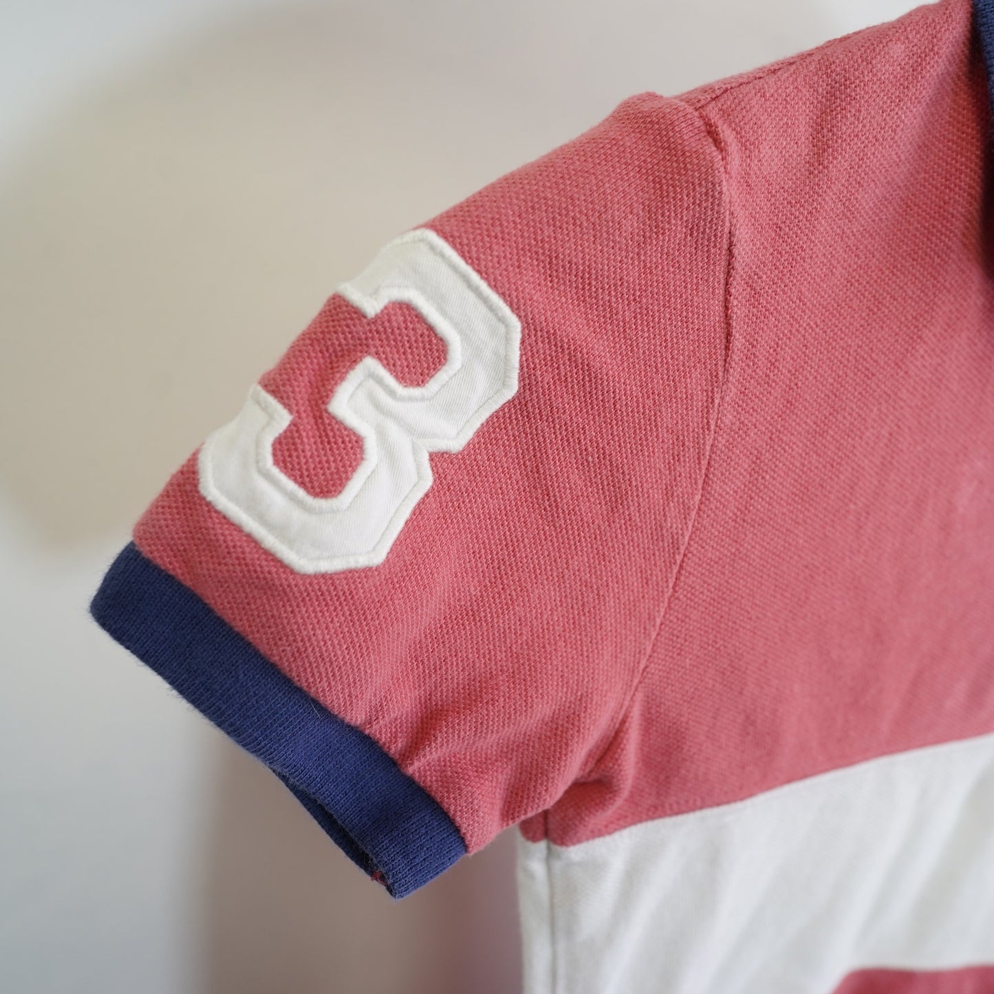 (Youth 6) Polo Ralph Lauren Big Pony Embroidered Striped Polo Shirt Kids Sz. 6 Youth Pink