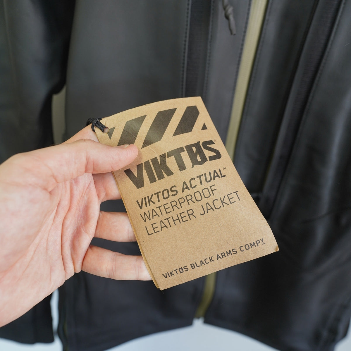 (S) VIKTOS Waterproof Leather Tactical Jacket Men's S Black Full Zip Gorpcore New