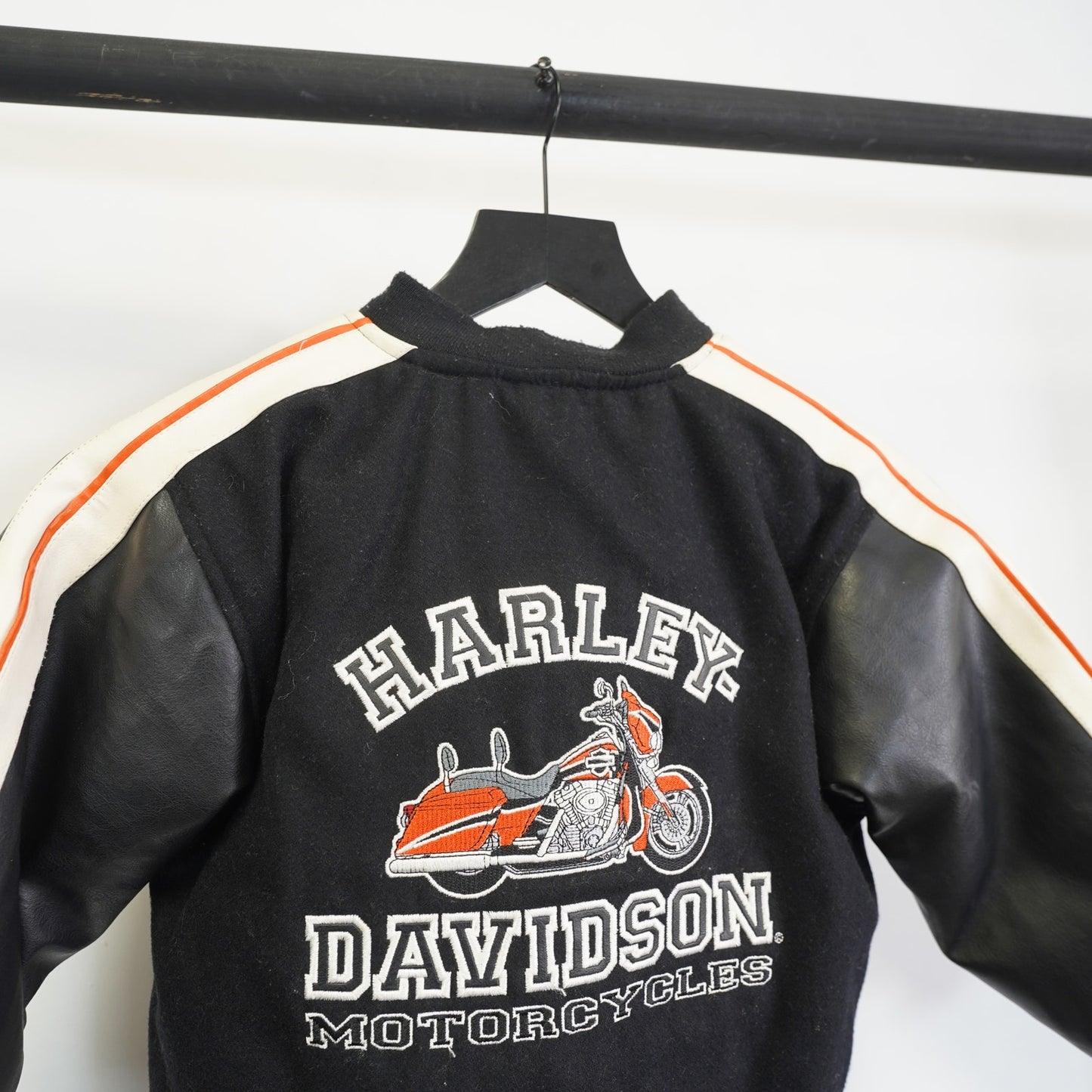 (Kids Sz. 6) Harley Davidson Reversible Motorcycle Biker Jacket Boys Size 6 Leather Puffer