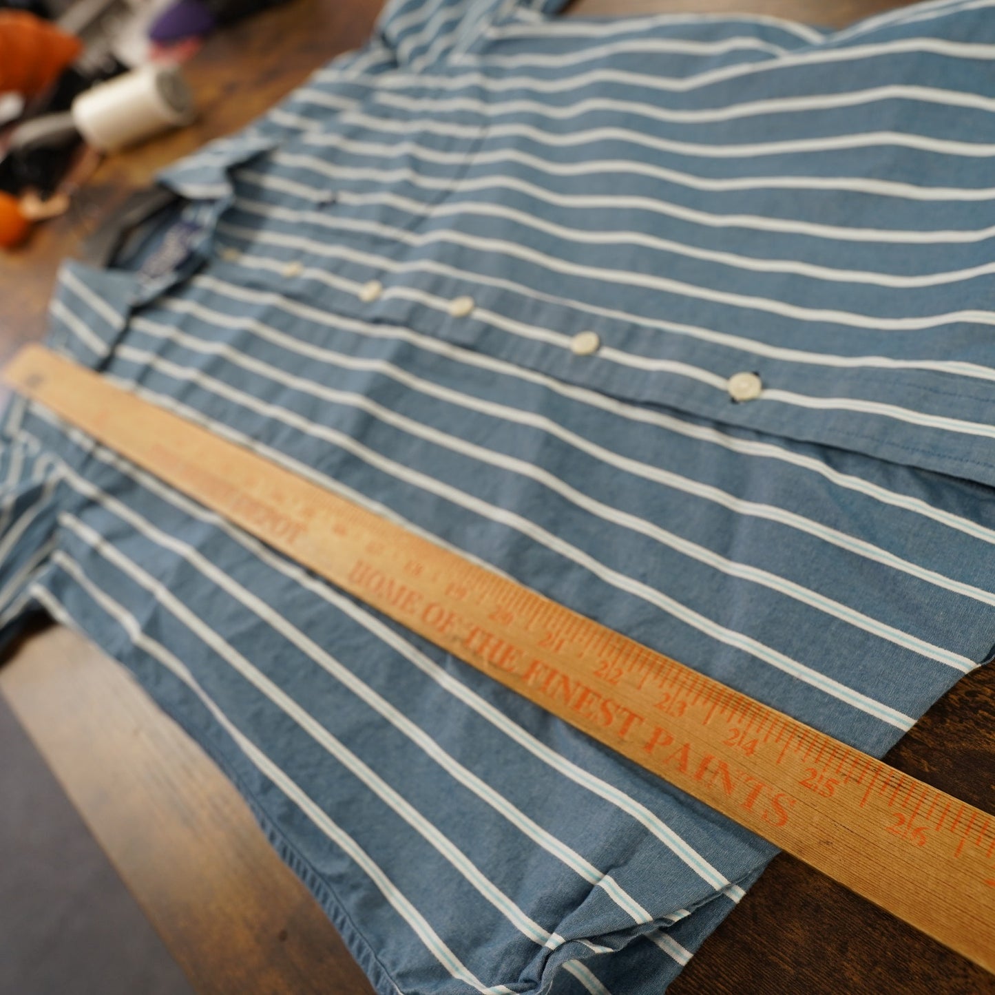(XL) Abercrombie & Fitch Y2K Striped Blue Button Up Shirt Dress Men's XL 2000s Moose