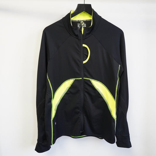 (XL) Under Armour Running Full Zip Semi-Fitted Cold Gear Jacket Men's XL Black Neon