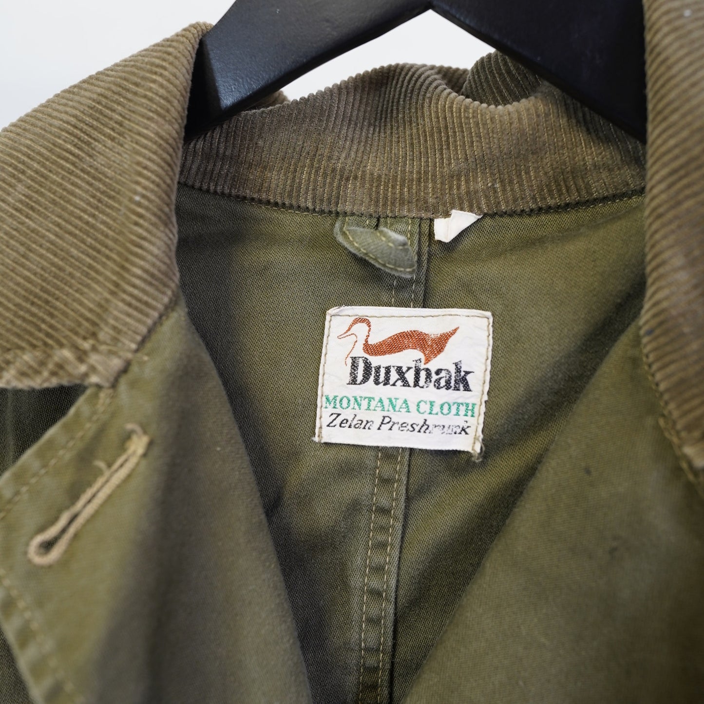 (M) True Vintage Duxbak Montana Cloth Field Jacket Chore Coat Men's M Green Hunting