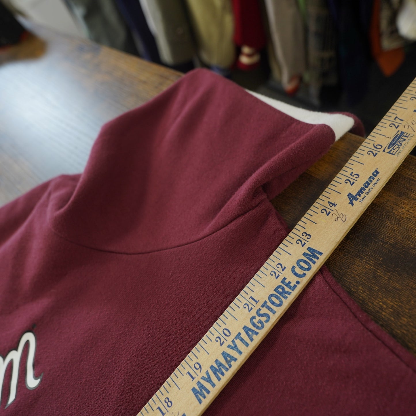 (Women's L) Texas A&M Aggies Fanatics Crewneck Sweatshirt Women's L Maroon ATM Football