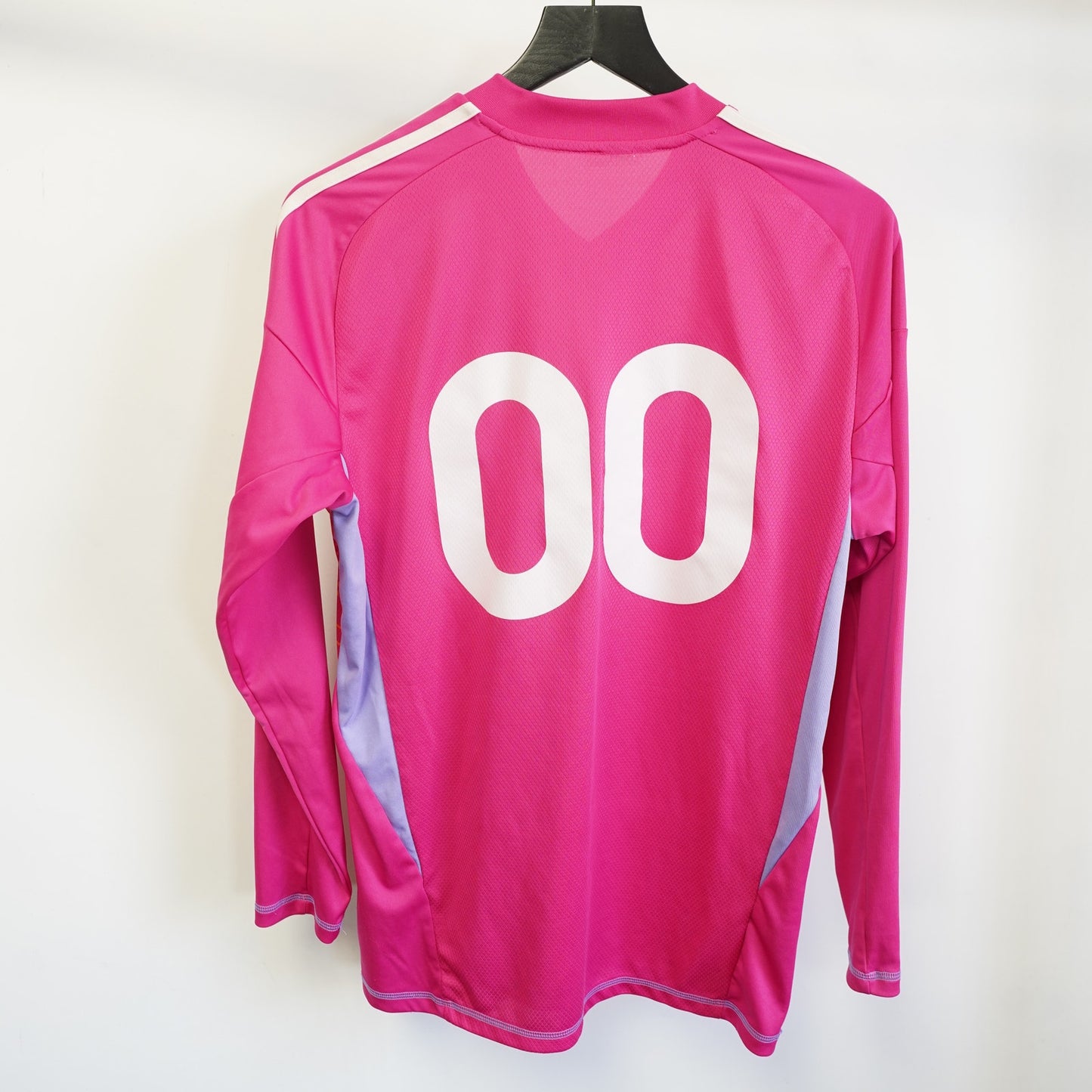 (L) Adidas Goalie Keeper Longsleeve Soccer Jersey Men's L Hot Pink Retro JB Marine