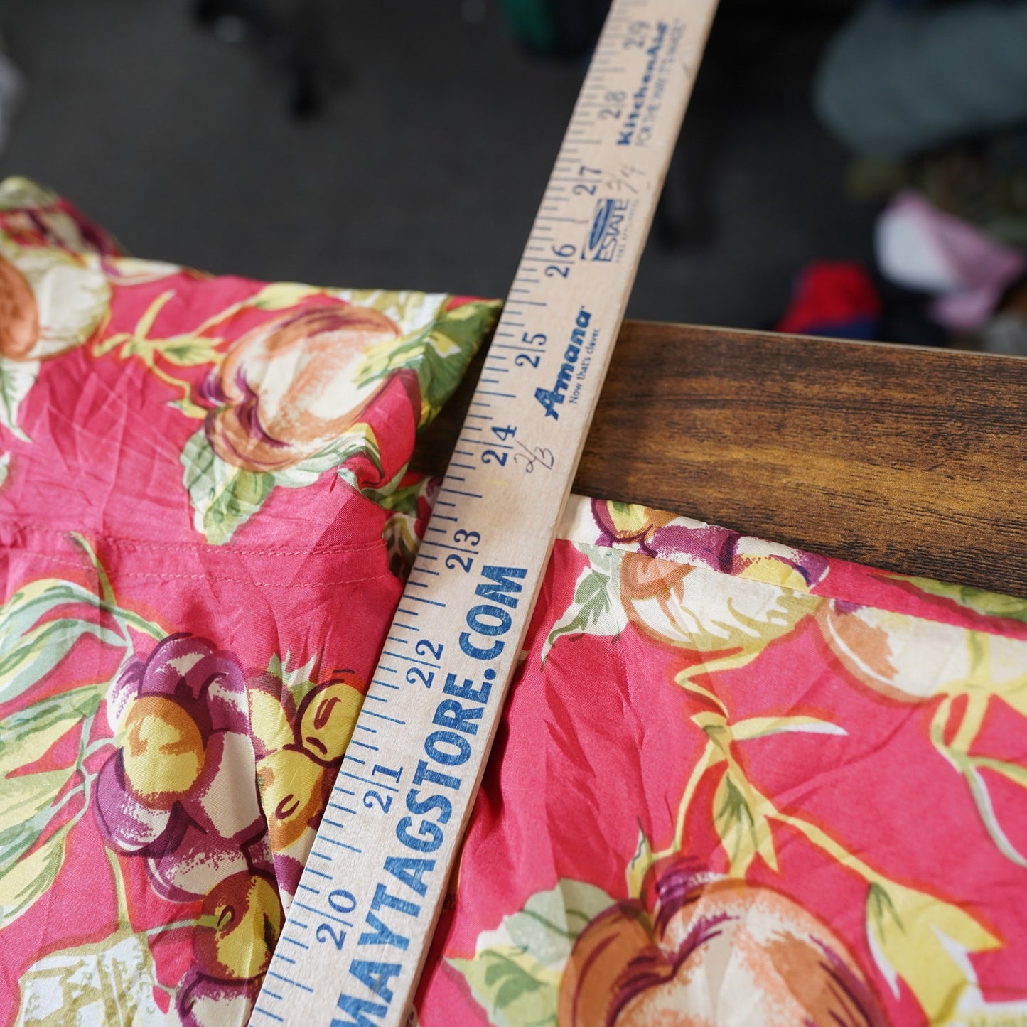 Vintage Tropical Floral Fruit Print EVR Silk Jacket Women's L Pink 90s Hawaiian