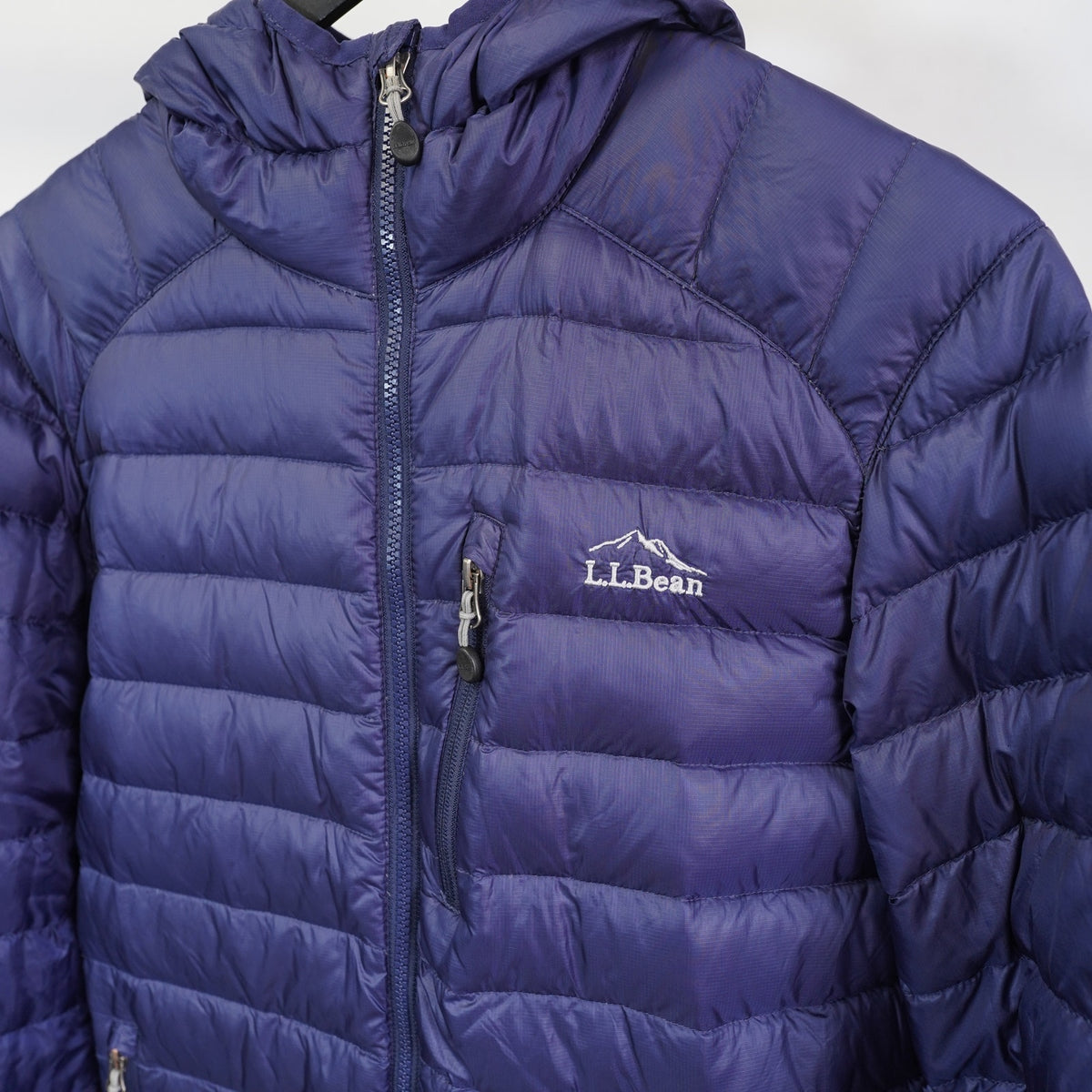 (Women's M)  L.L. Bean Packable Downtek 850 Puffer Jacket Women's M Navy Blue Gorpcore Hike