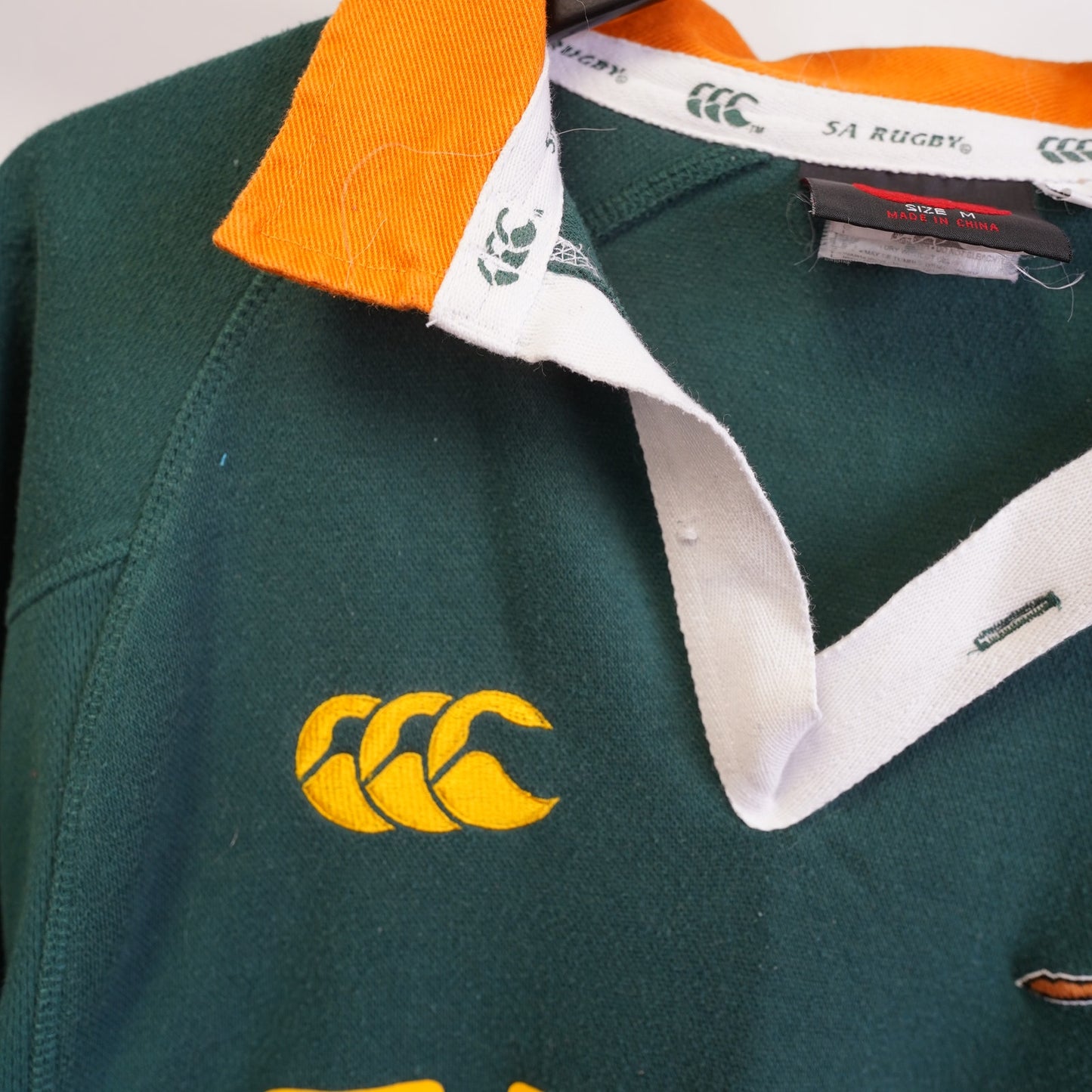 (M) Vintage Canterbury 2005-06 South Africa Springboks Rugby Jersey Men's M Green