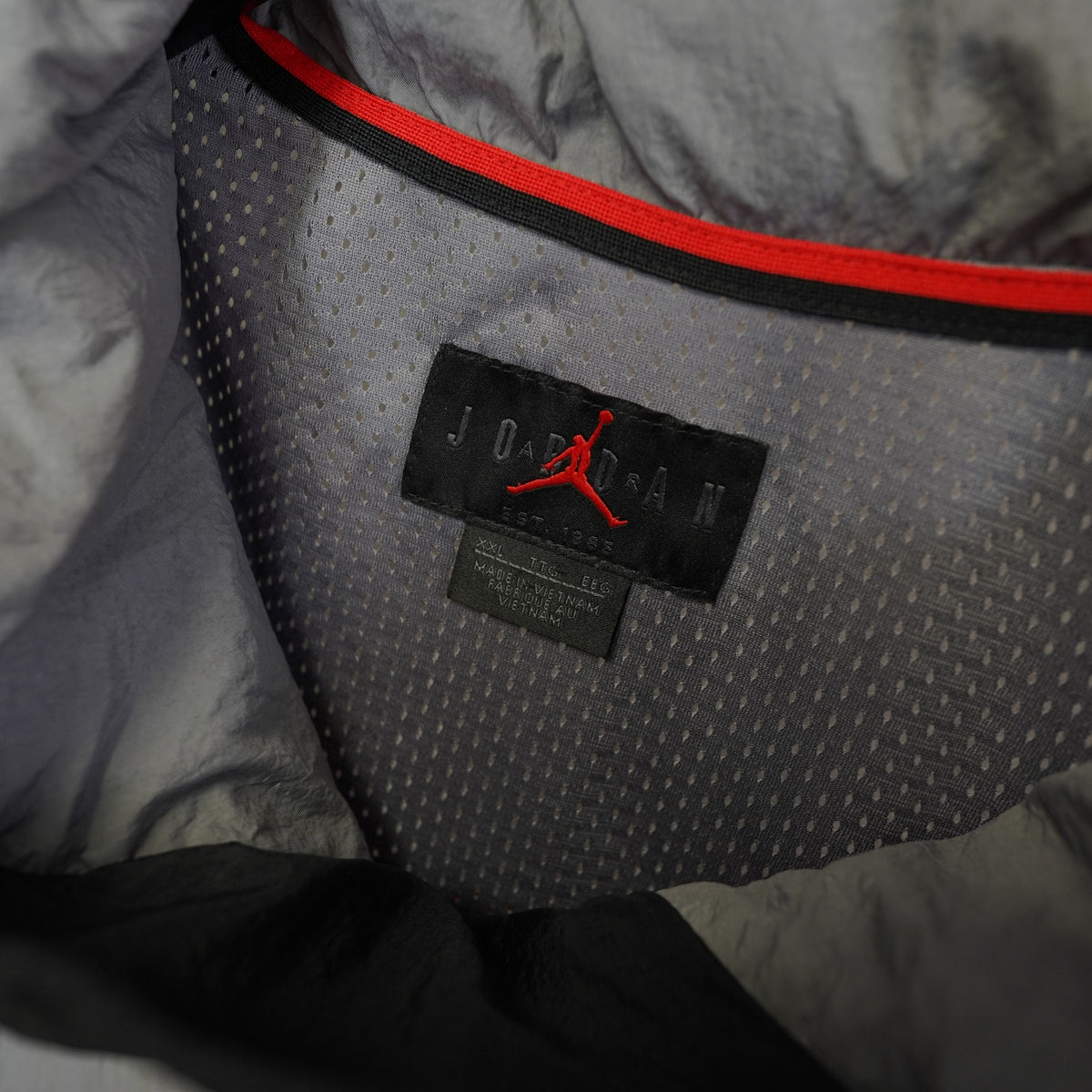(XXL) Air Jordan Wings Windwear Anorak Jacket Windbreaker Men's 2XL Gray Retro New