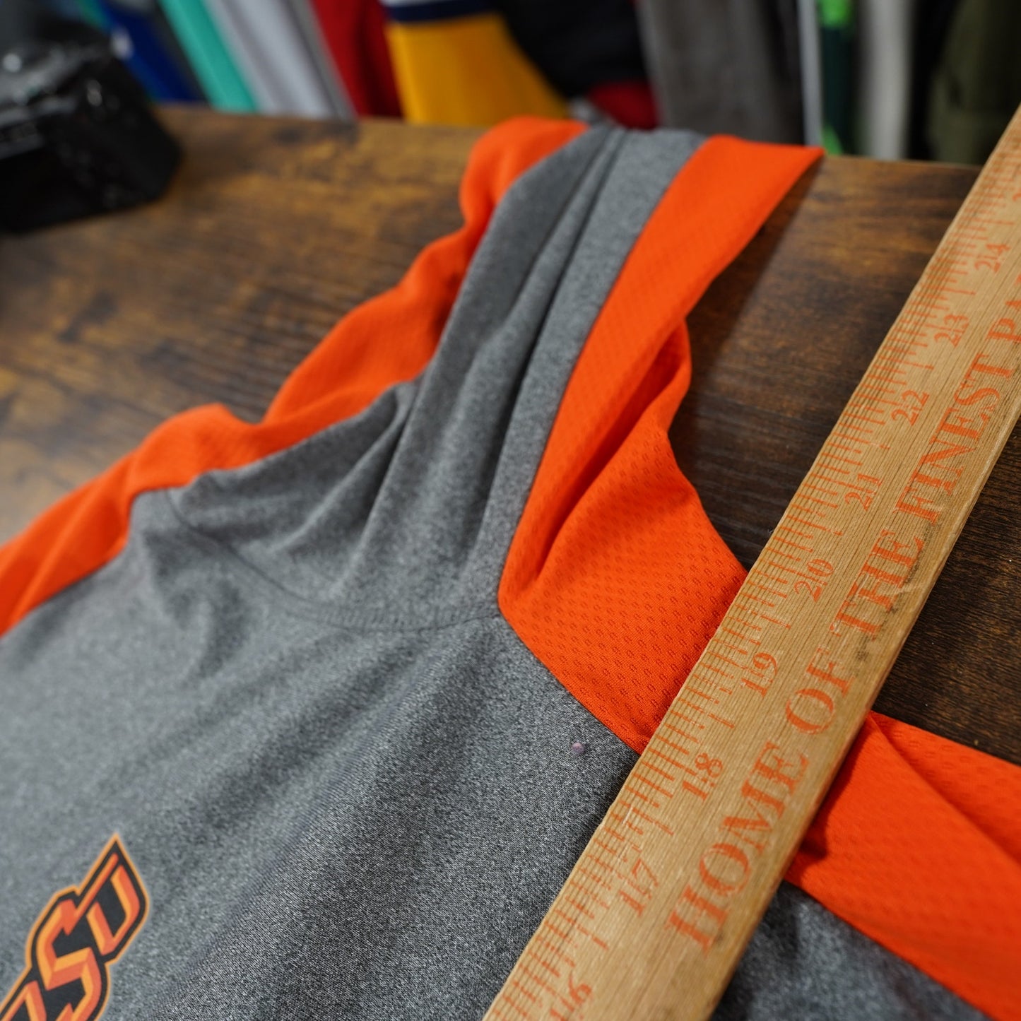 (M) Oklahoma State Cowboys 1/4 Zip Performance Pullover Mens M Gray Orange Colusseum