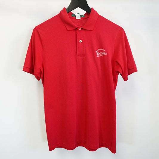 (S) Vintage 1980s Nasa Onboard Club Space Shuttle Embroidered Polo Shirt Men's S Red