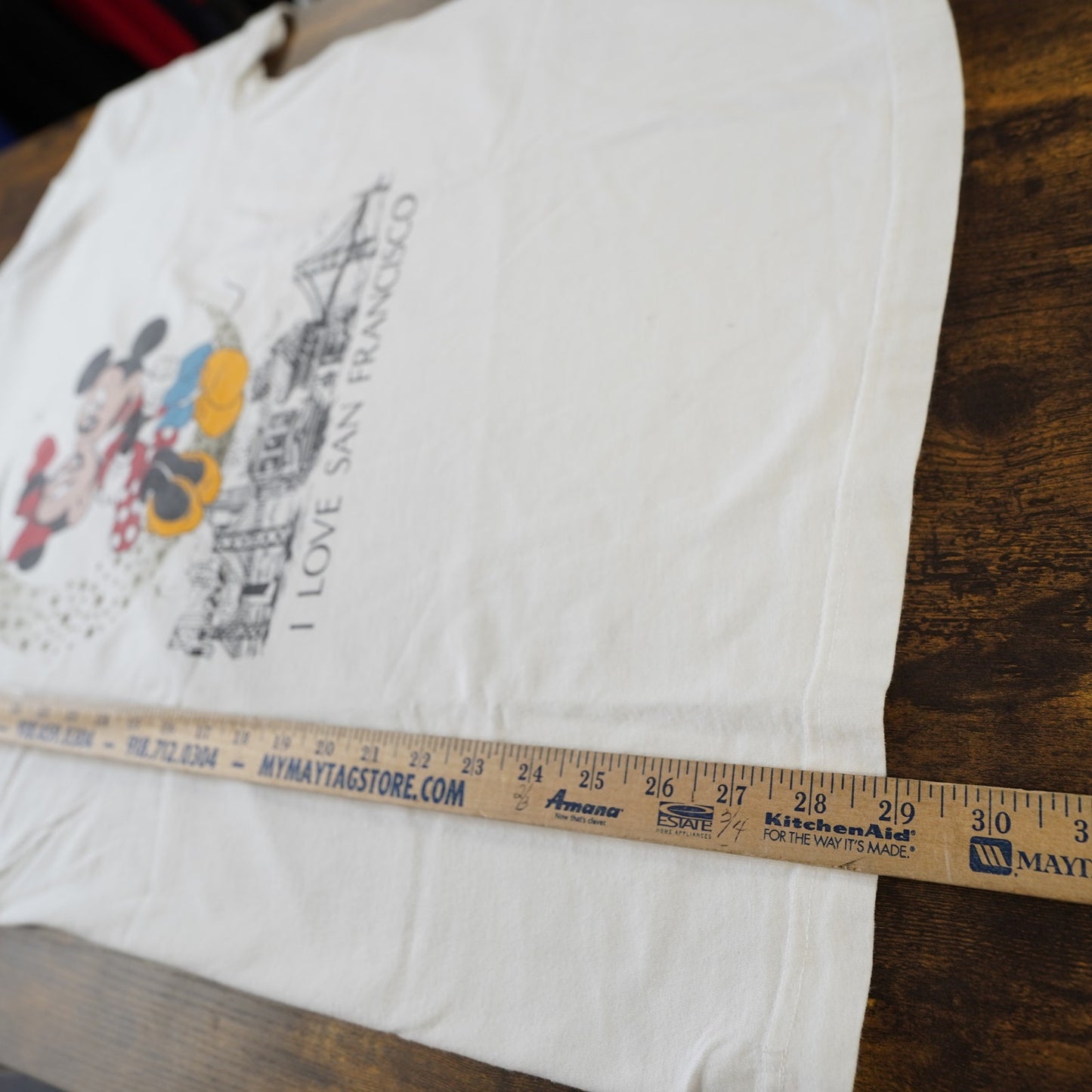 (L) Vintage Mickey & Minnie Mouse Disney T-Shirt Men's L White 90s San Francisco