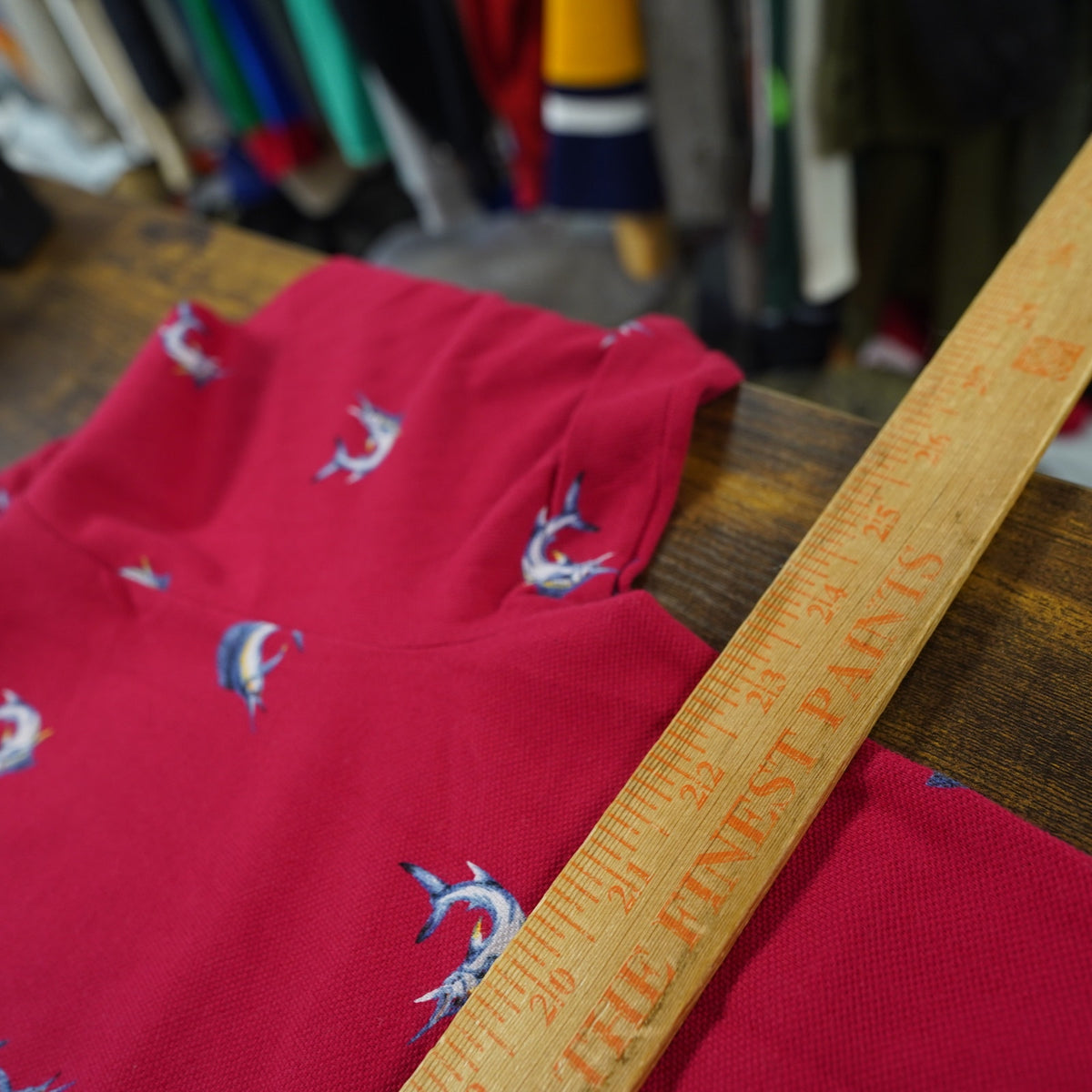 (M) Vintage Nautica Sword Fish Embroidered Polo Shirt Men's M Red Competition Retro