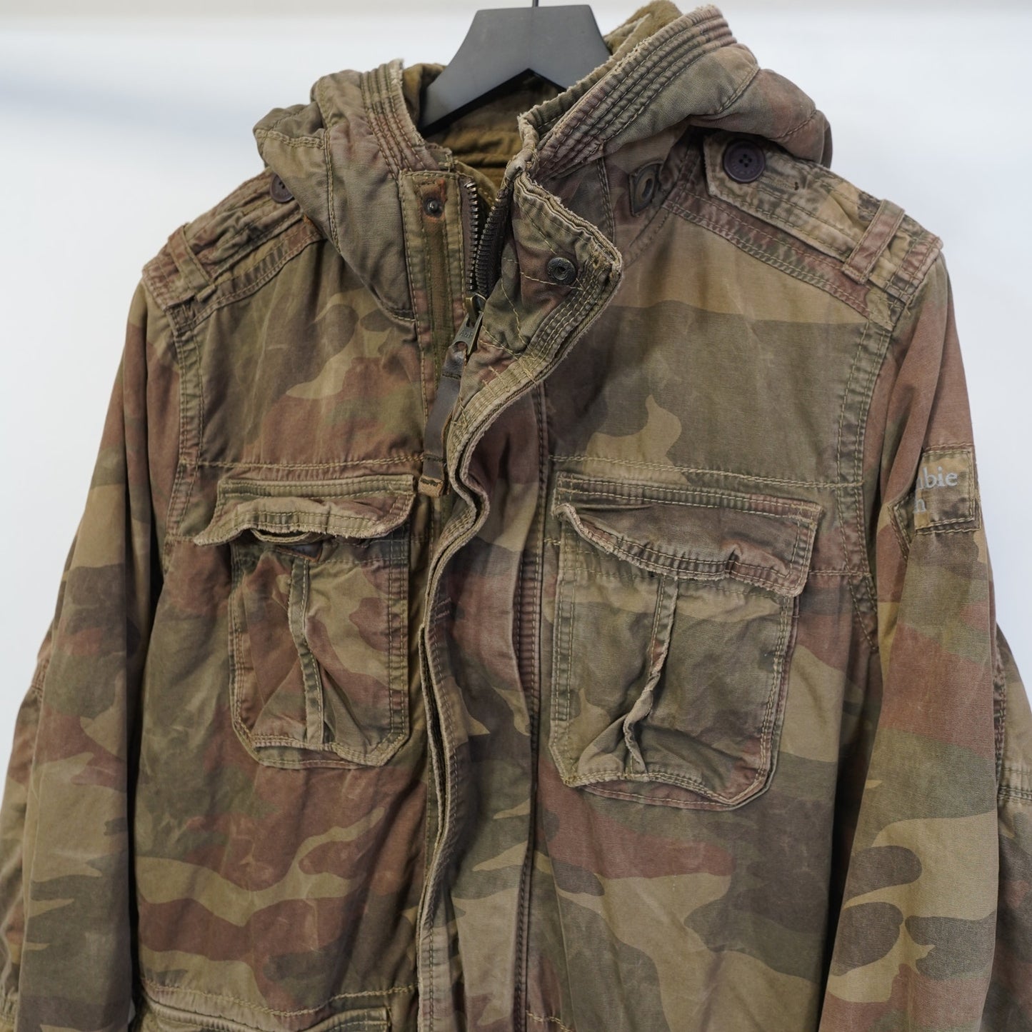 (XL) Vintage Abercrombie & Fitch Redfield Camo Military Jacket Men's XL Utility