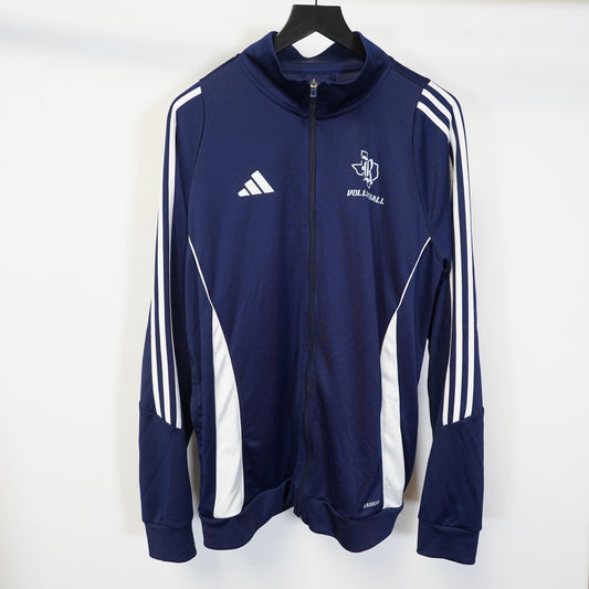 (XL) Adidas Rice Owls Volleyball Track Jacket Men's XL Slim Fit Aeroready Blue Zip
