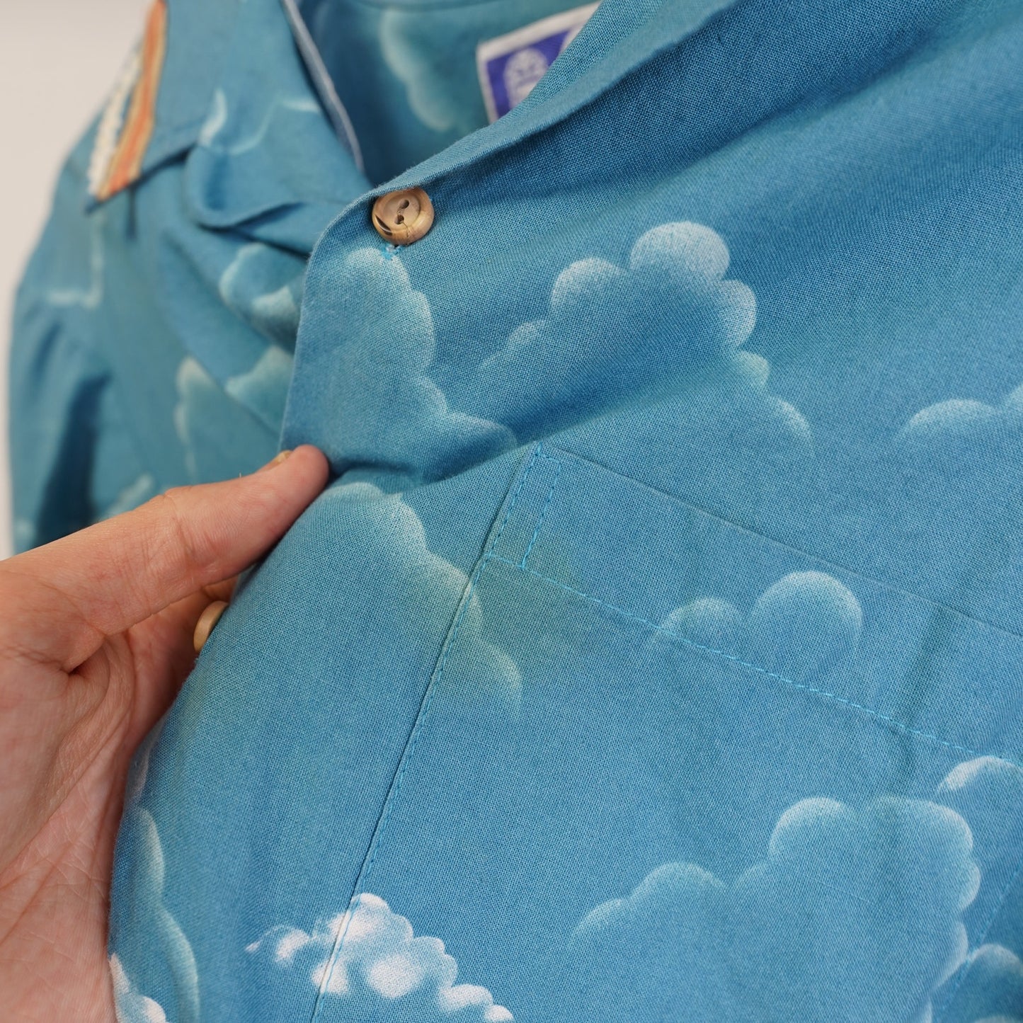 (XL) Vintage RJC Hawaiian Shirt Tropical Surfboard Men's XL Blue 90s Pal Tree Floral