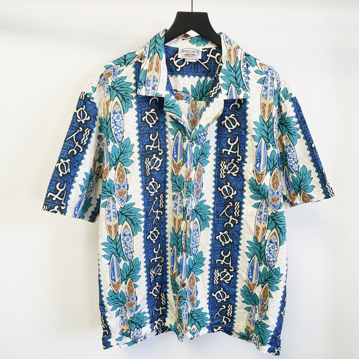 (XXL) Vintage Pacific Legend Hawaiian Button Down Shirt Men's XXL Surf Floral Tropical
