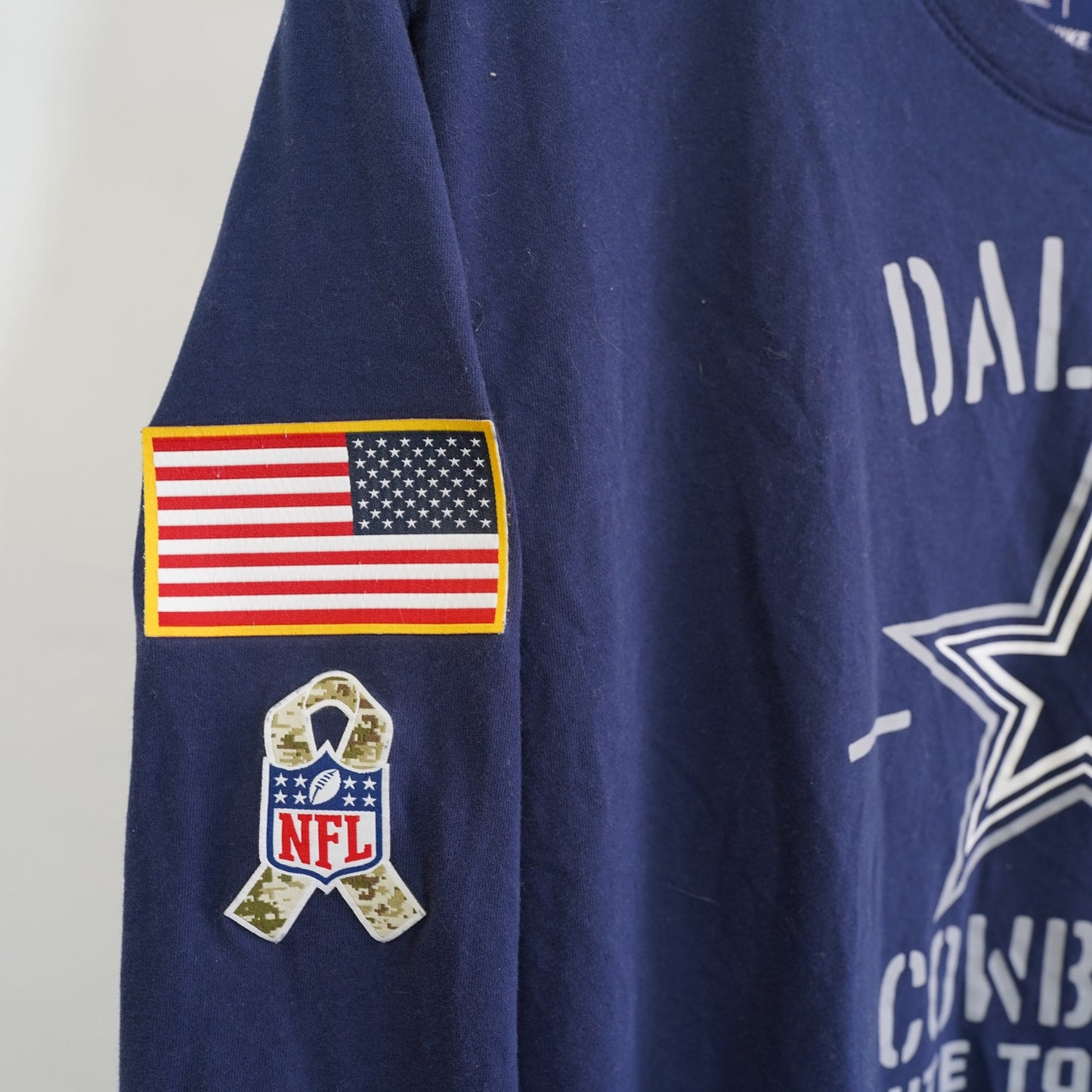 (XL) Dallas Cowboys Nike Salute to Service Military Longsleeve T-Shirt Men's XL Blue