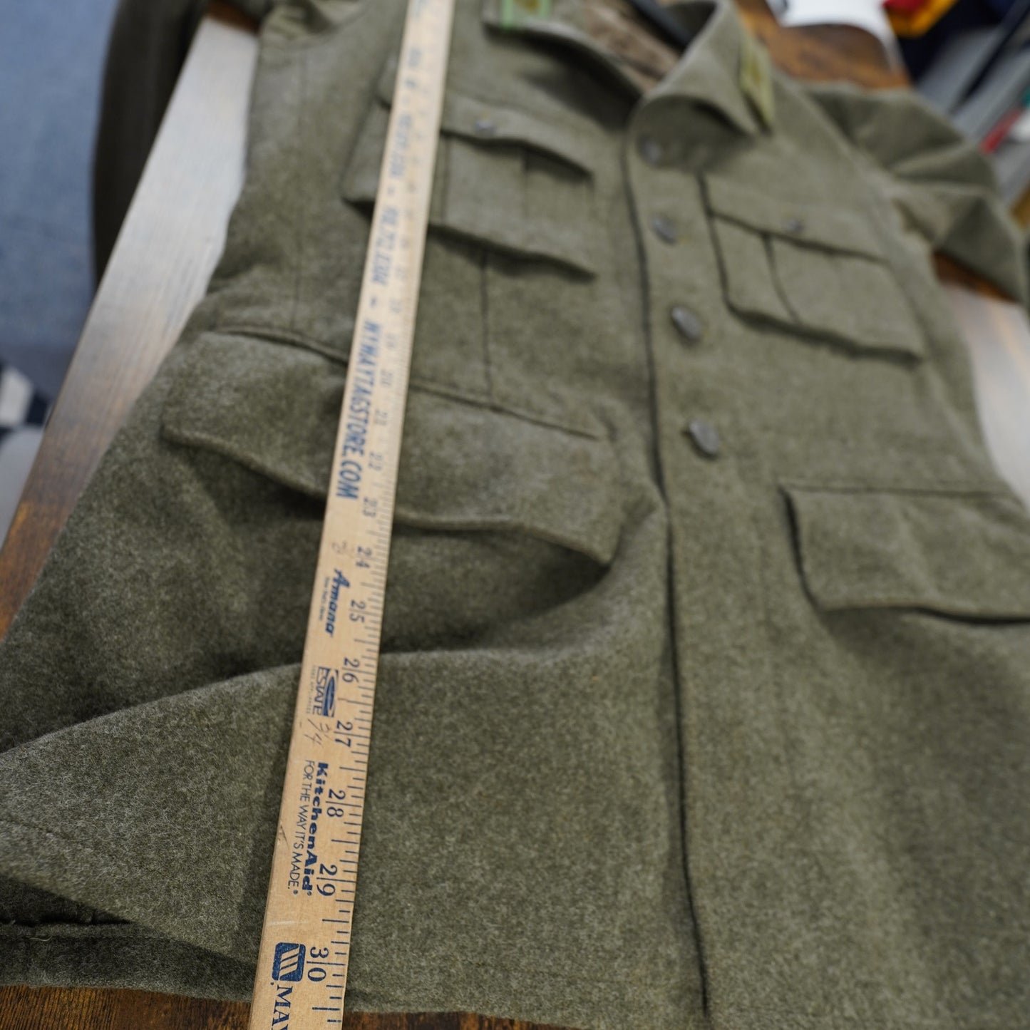 (M Sz. 40) True Vintage 40s Swedish Military Wool Army Officer Jacket Soderbergs Sz. 40 R