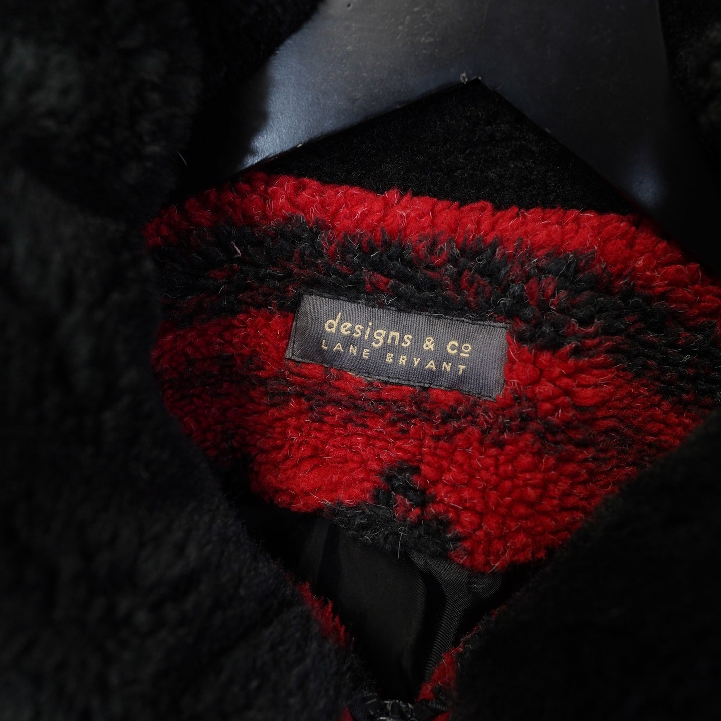 (Women's XXL) Lane Bryant Northwestern Heavy Fleece Jacket Coat Women's XXL Red Black Moose