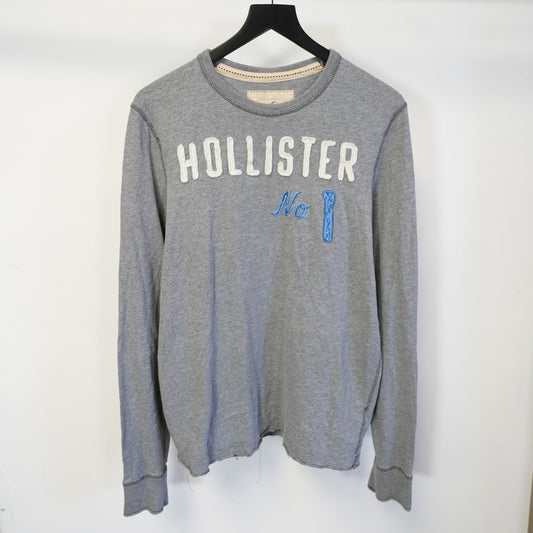 (XL) Vintage Hollister Surf Co. Sewn Y2K Long Sleeve T-Shirt Men's XL Gray 2000s