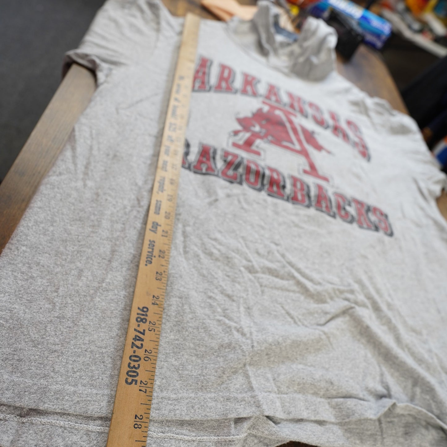 (XL) Vintage Arkansas Razorbacks MV Sport 90s Light Hoodie Gray USA Made