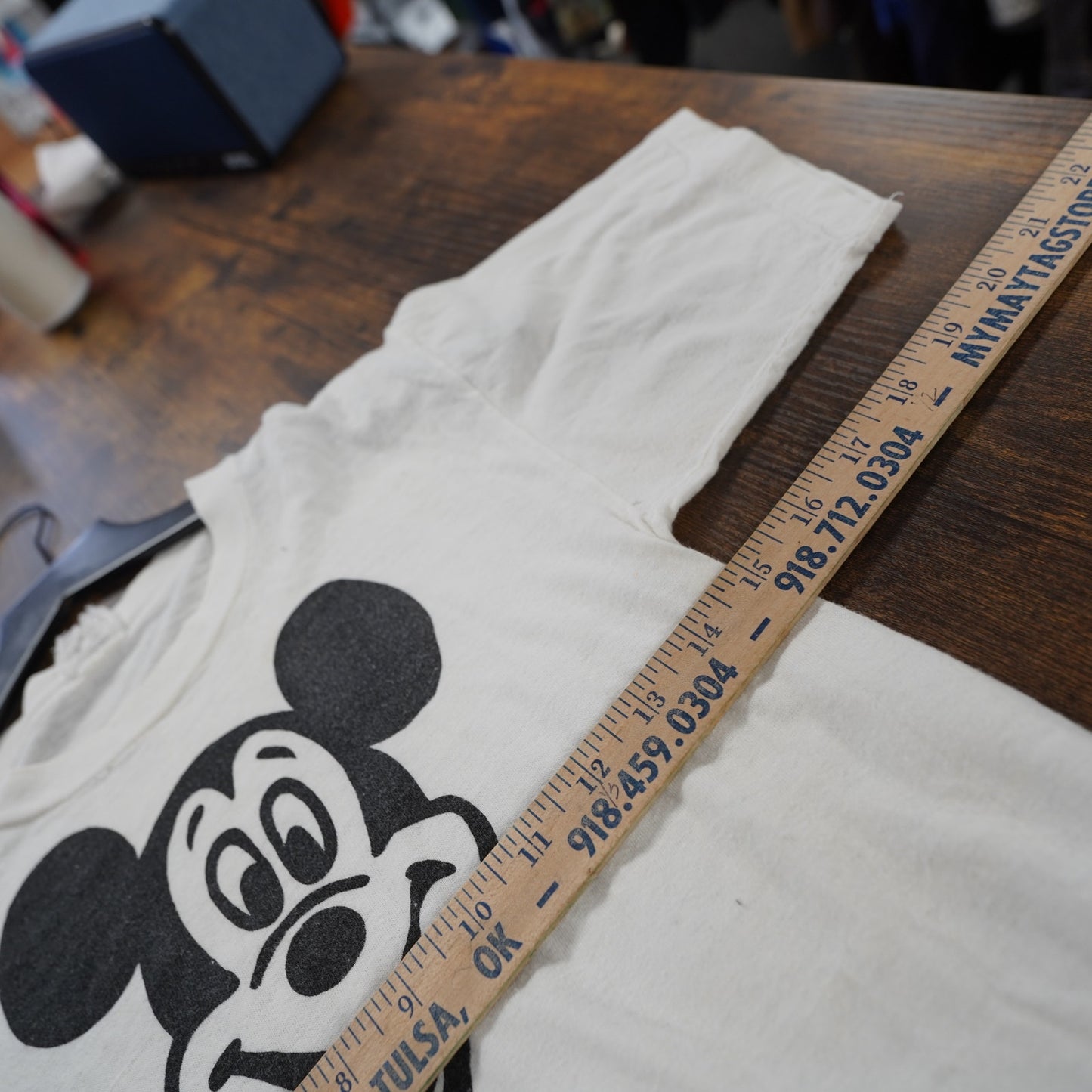 (Kids M) Vintage Mickey Mouse 80s T-Shirt Boys M White Single Stitch Disney Retro