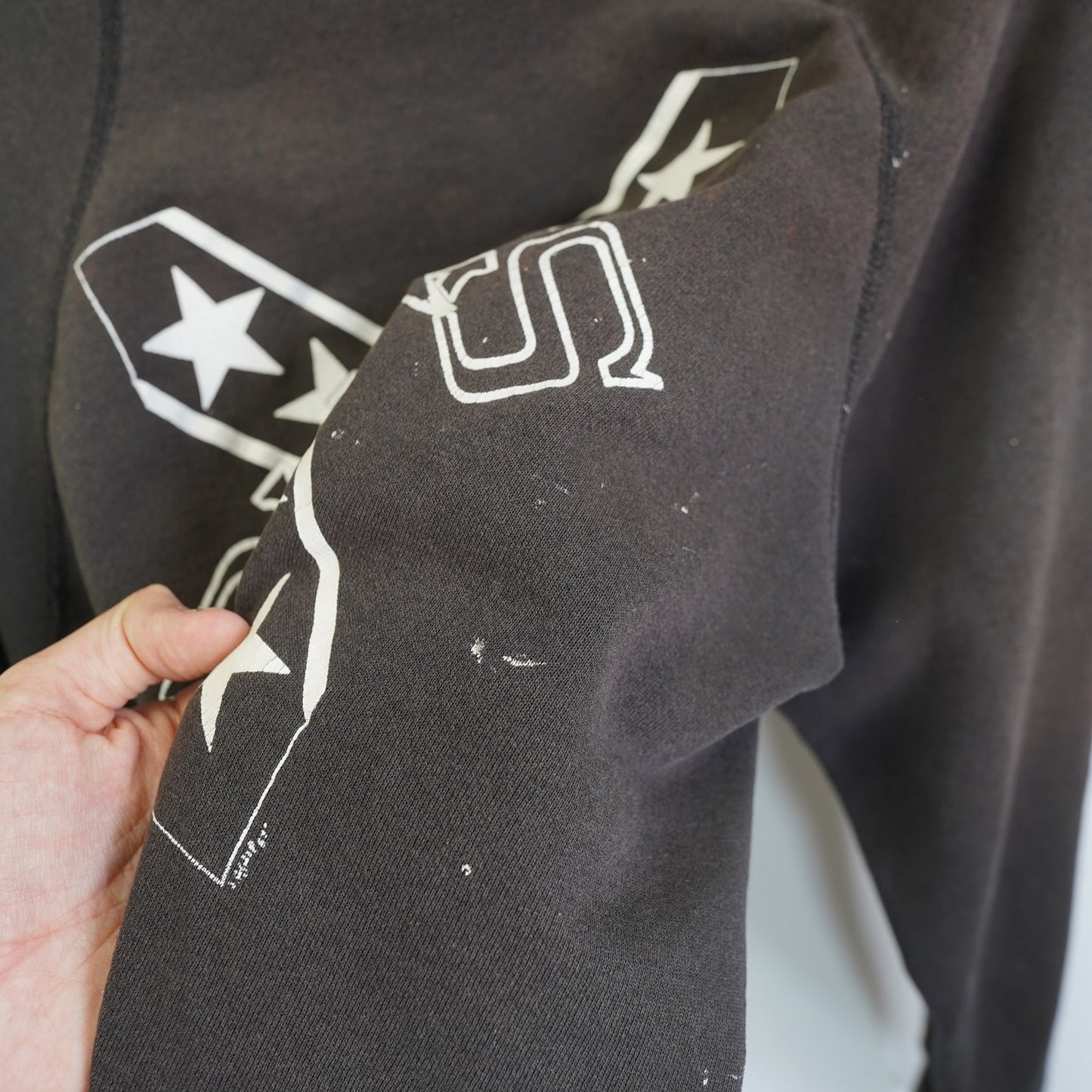 (L) Vintage Duncs Biker Sweatshirt 90s Distressed Mens L Motorcycle Black Harley