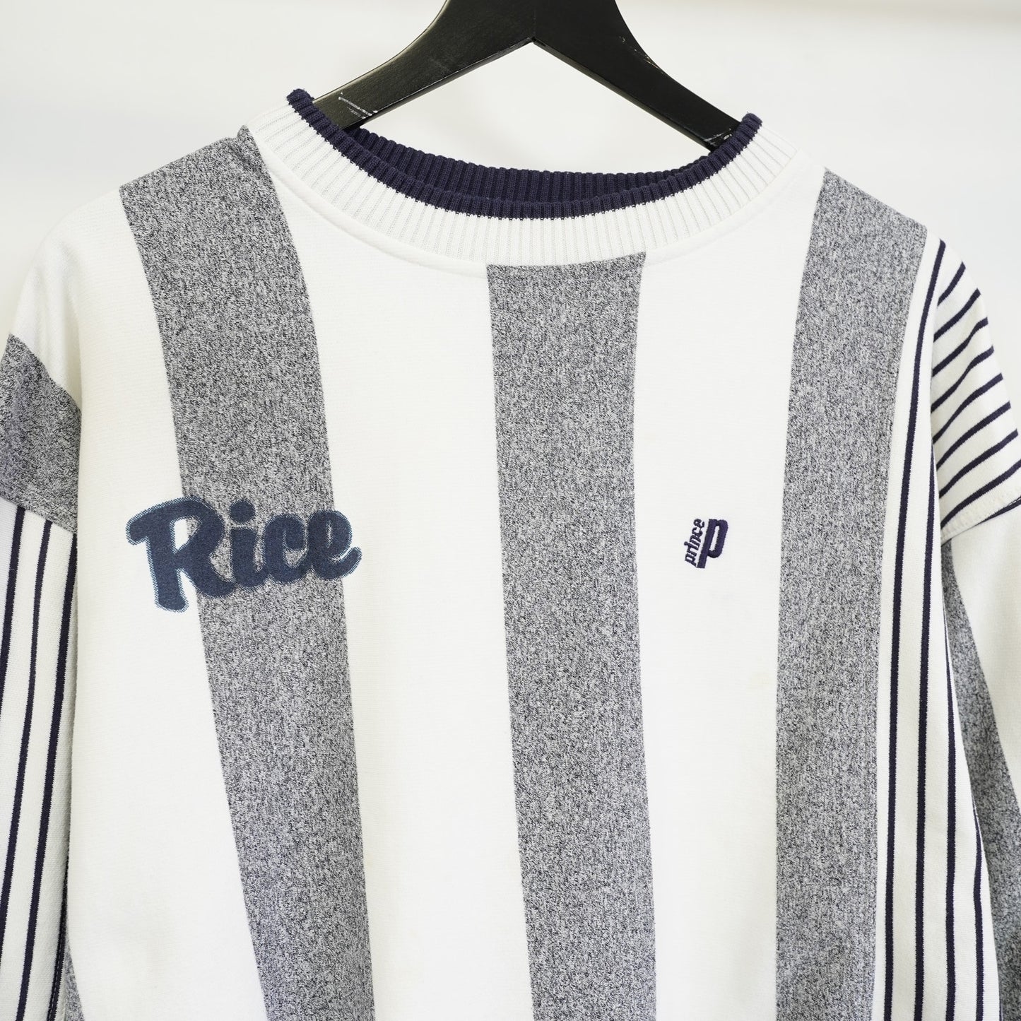 (L) Vintage Rice University Owls Prince Tennis Sweatshirt Men's L 90s Striped READ