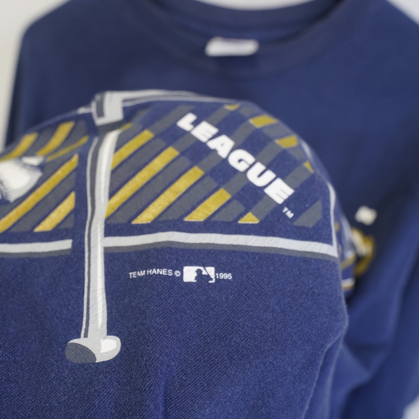 (XL) Vintage Houston Astros 90s Hanes T-Shirt Men's XL Navy Gold Single Stitch MLB