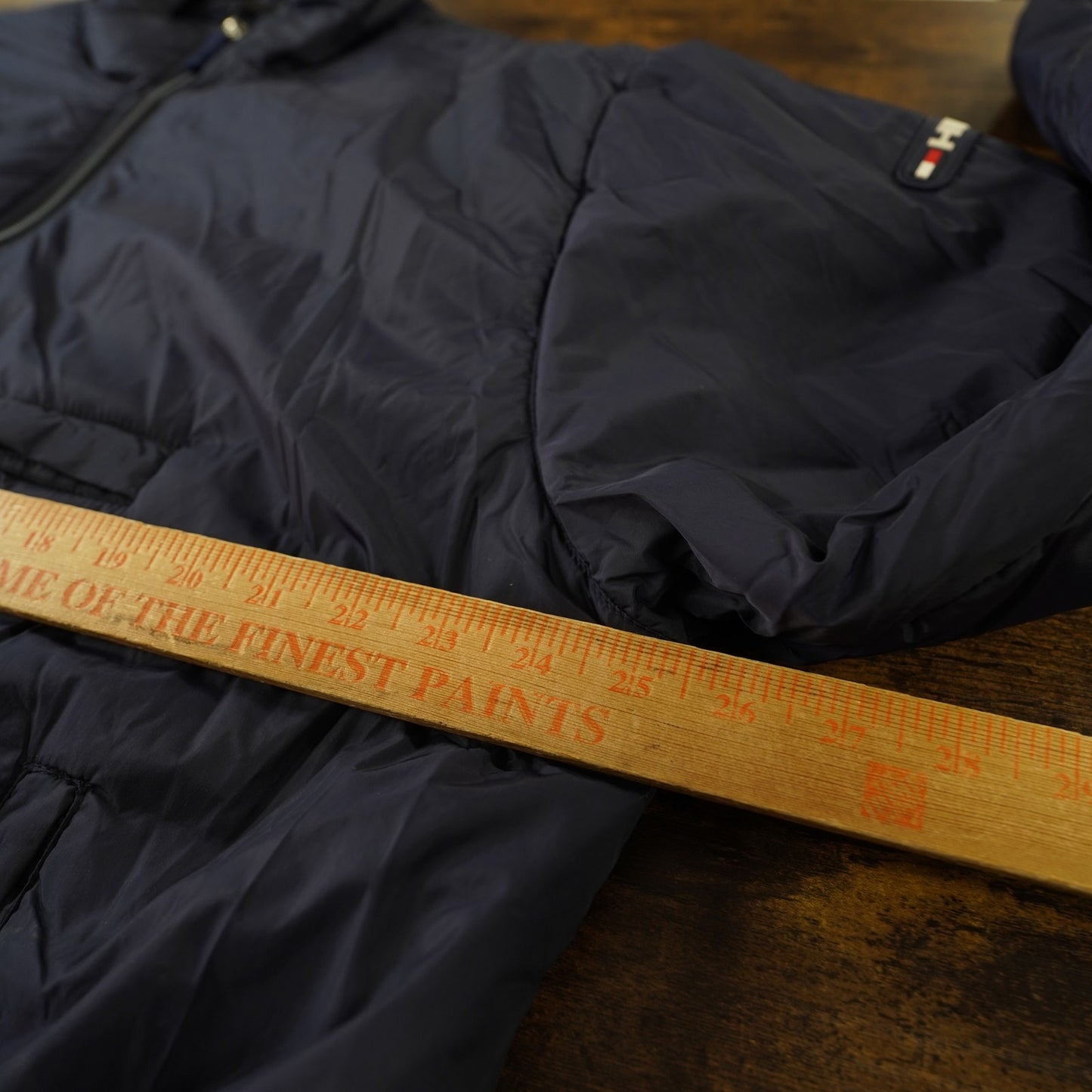 (M) Vintage Tommy Hilfiger Anorak Puffer Jacket Men's M Blue Pullover Retro Hip Hop