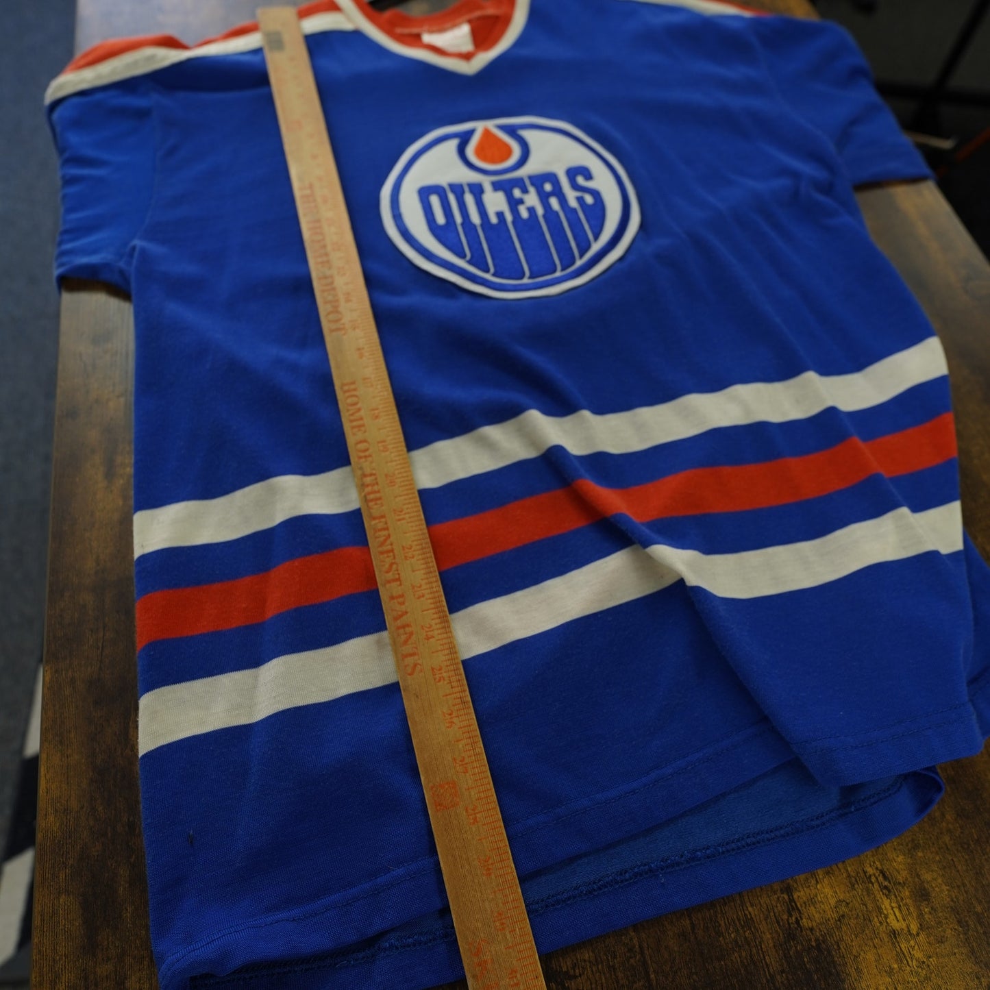 (XL) Vintage 80s Sandow Knit SK Edmonton Oilers Embroidered Hockey Jersey