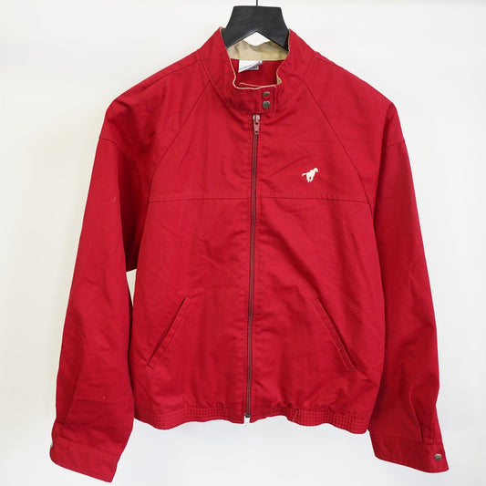 (Kids L) Vintage Wrangler Rodeo Cowboy Western Jacket Boys L Red Full Zip Bomber Kids