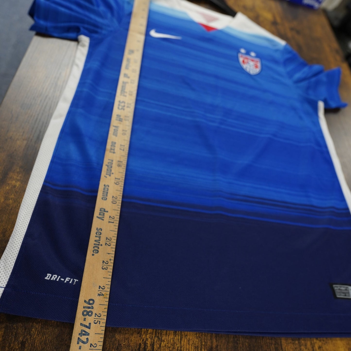 (Women's XL) Nike USA Soccer Jersey 2015 World Cup Women's XL Blue USWNT Futbol Kit