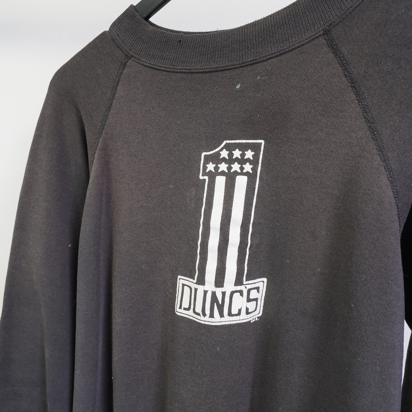 (L) Vintage Duncs Biker Sweatshirt 90s Distressed Mens L Motorcycle Black Harley