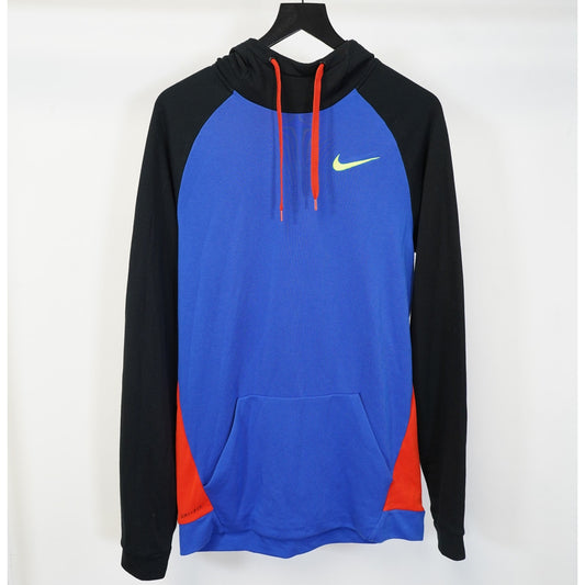 (M) Nike Dri-Fit Training Pullover Hoodie Nerf Colorway Men's M Tall Electric Blue