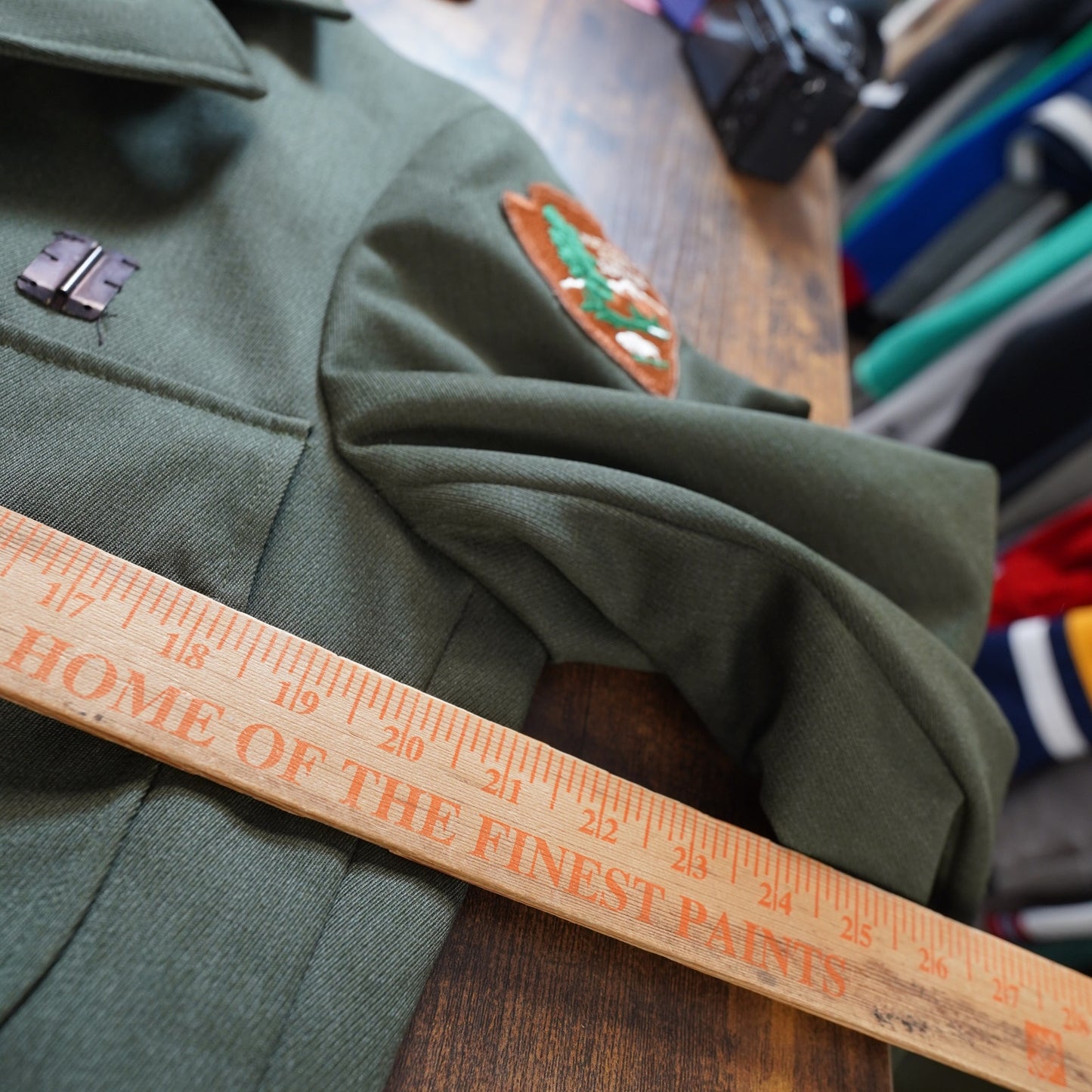 (S) Vintage 1950s NPS National Park Service Ranger Ike Jacket Uniform Gaberdine 38 S