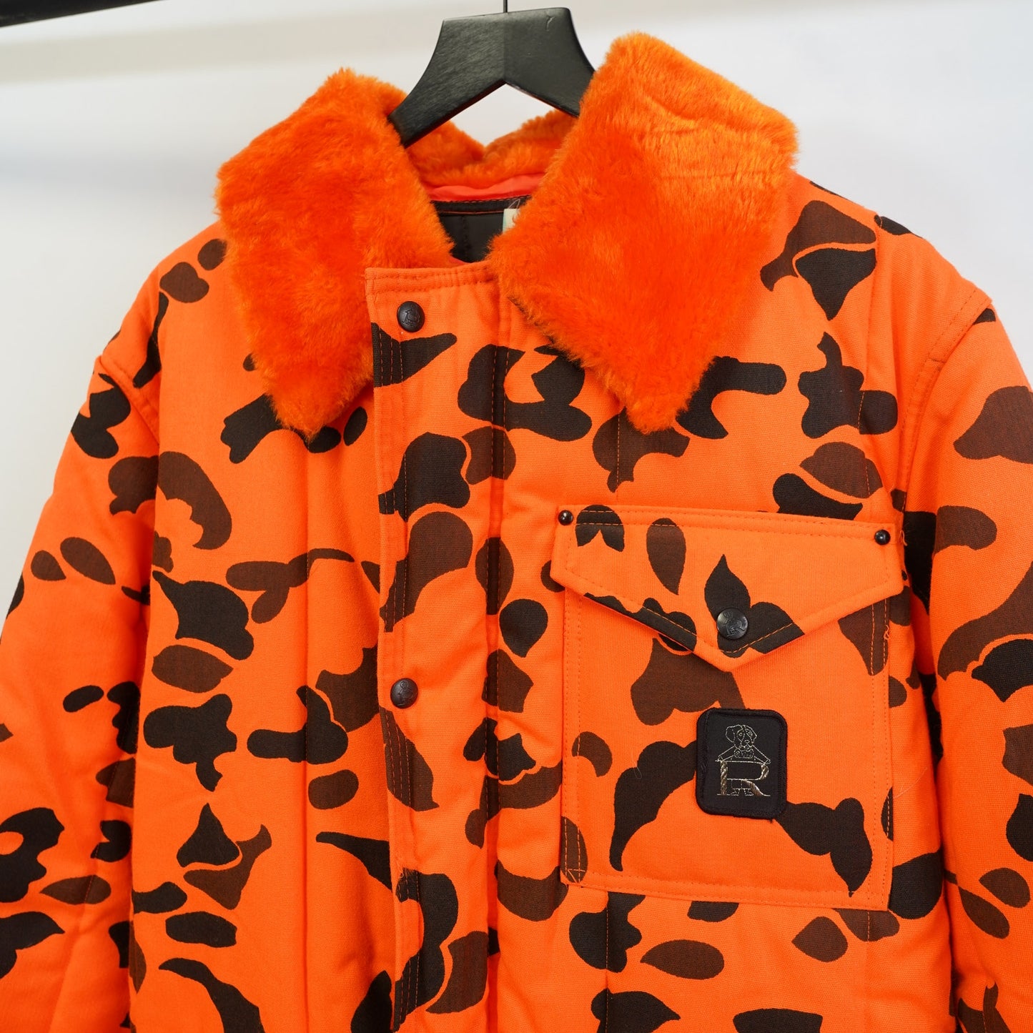 (M) True Vintage Duck Camouflage RefrigiWear Hunting Field Jacket Orange