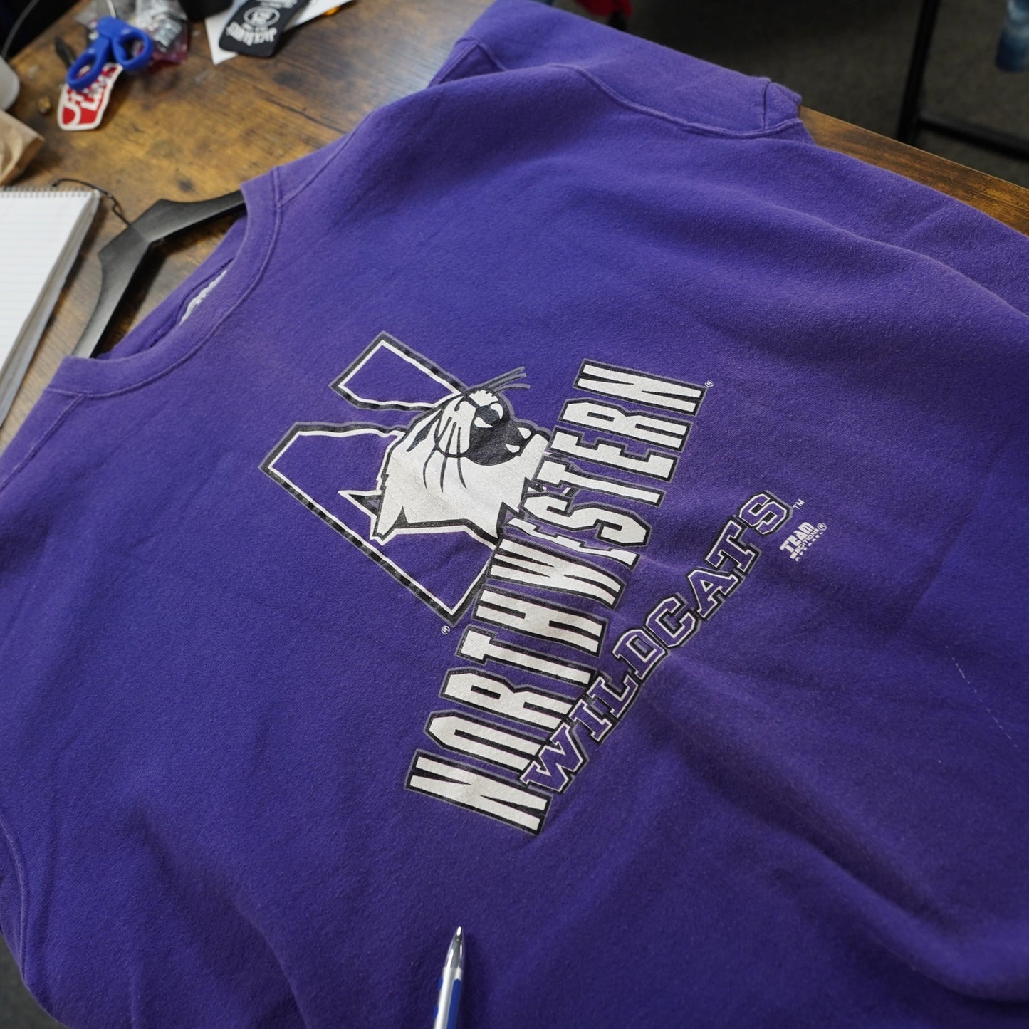 (XXL) Vintage Northwestern Wildcats Sweatshirt Men's XXL Purple Team Edition 90s