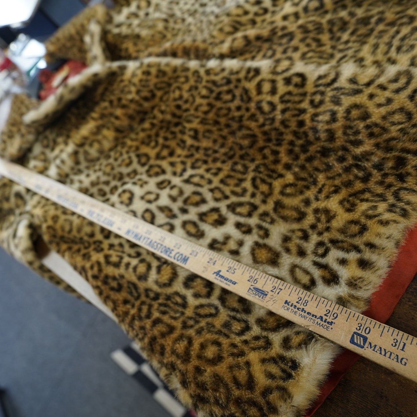 (Women's L/XL) Vintage Cheetah Print Faux Fur Coat Tissavel Women's L/XL Jaguar Mob Wife Glam