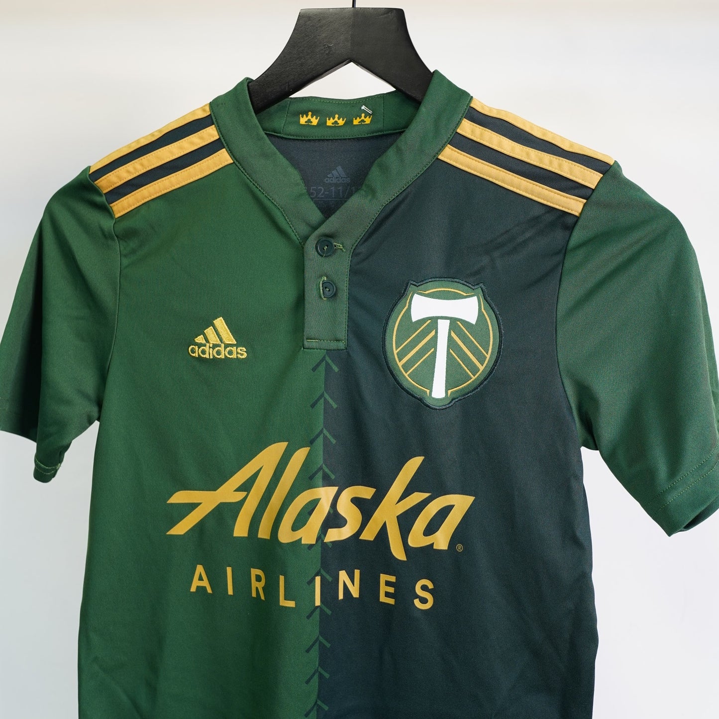 (Youth M) Adidas Portland Timbers MLS Soccer Jersey Youth M 11-12 Green Futbol 2021-22
