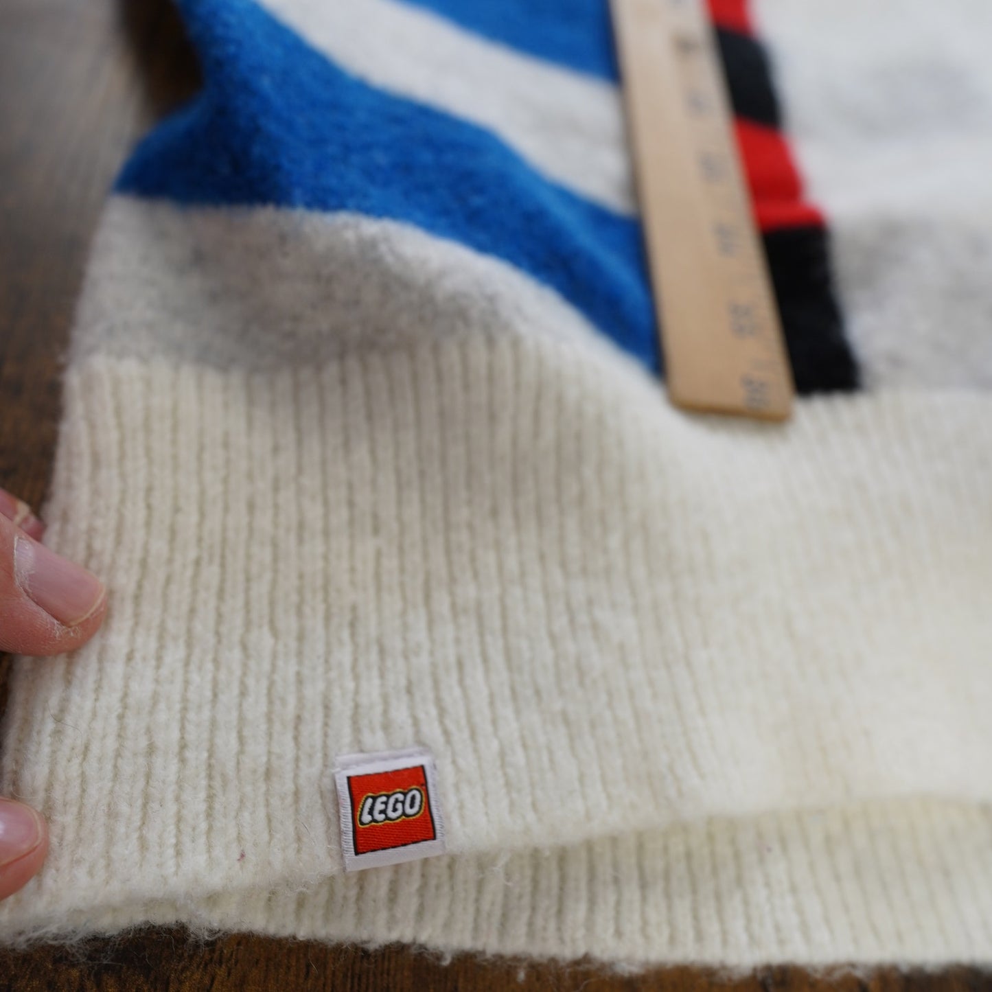 (L) LEGO Collection x Target Brick Striped Duster Cardigan Knit Sweater Size L