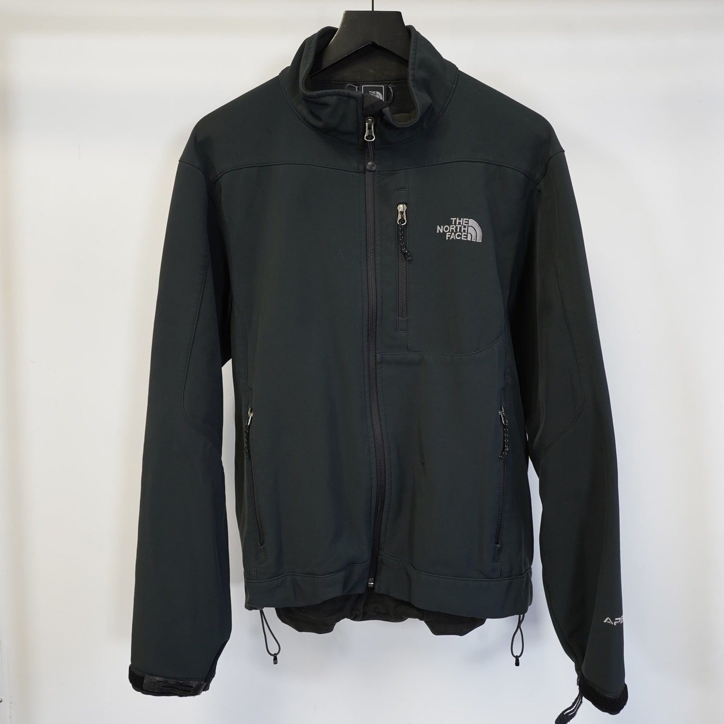 (M) The North Face Jacket Apex Bionic Jacket Mens Sz M Soft Shell Fleece Lined Black