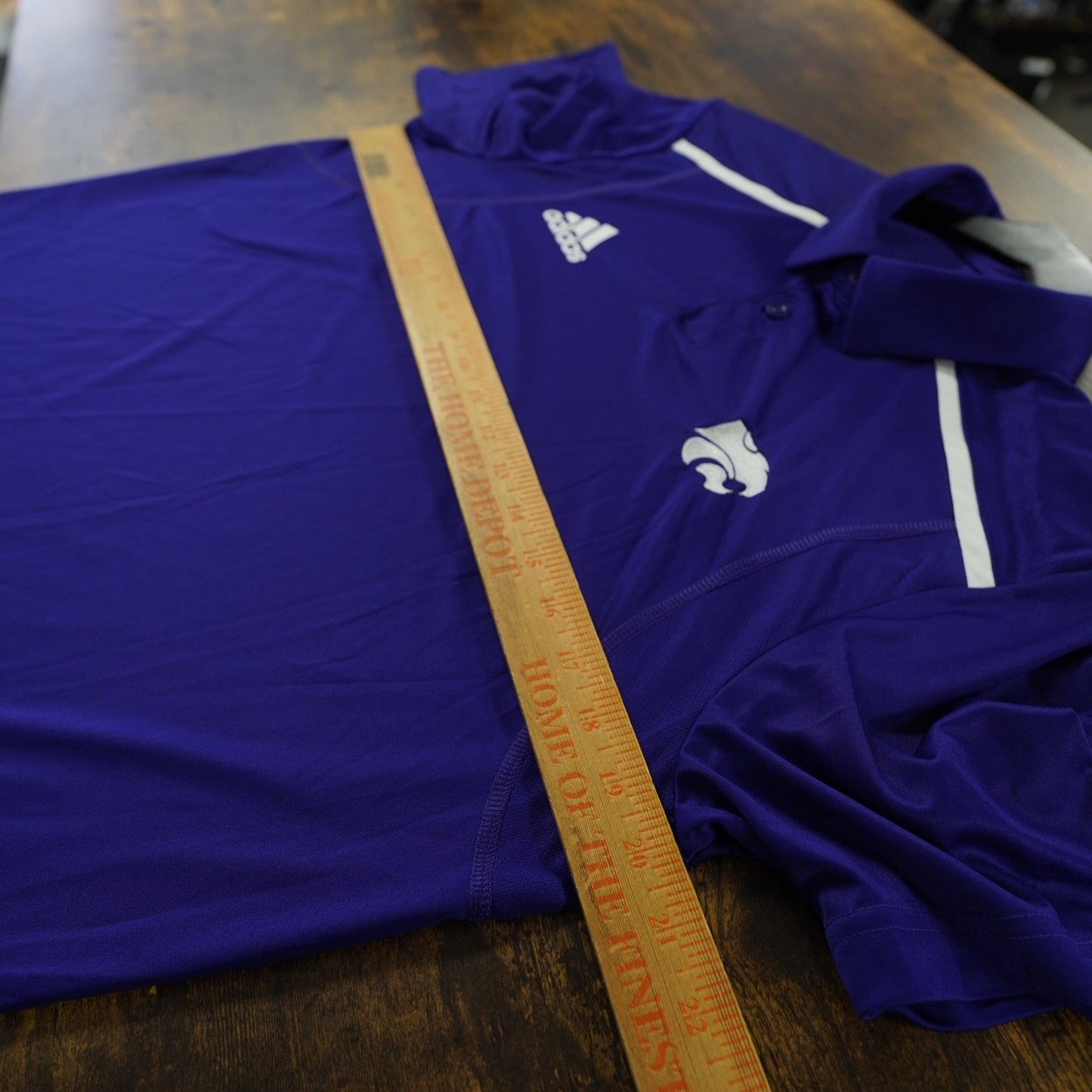 (M) Adidas Kansas State Wildcats Purple Polo Shirt Men's M Golf