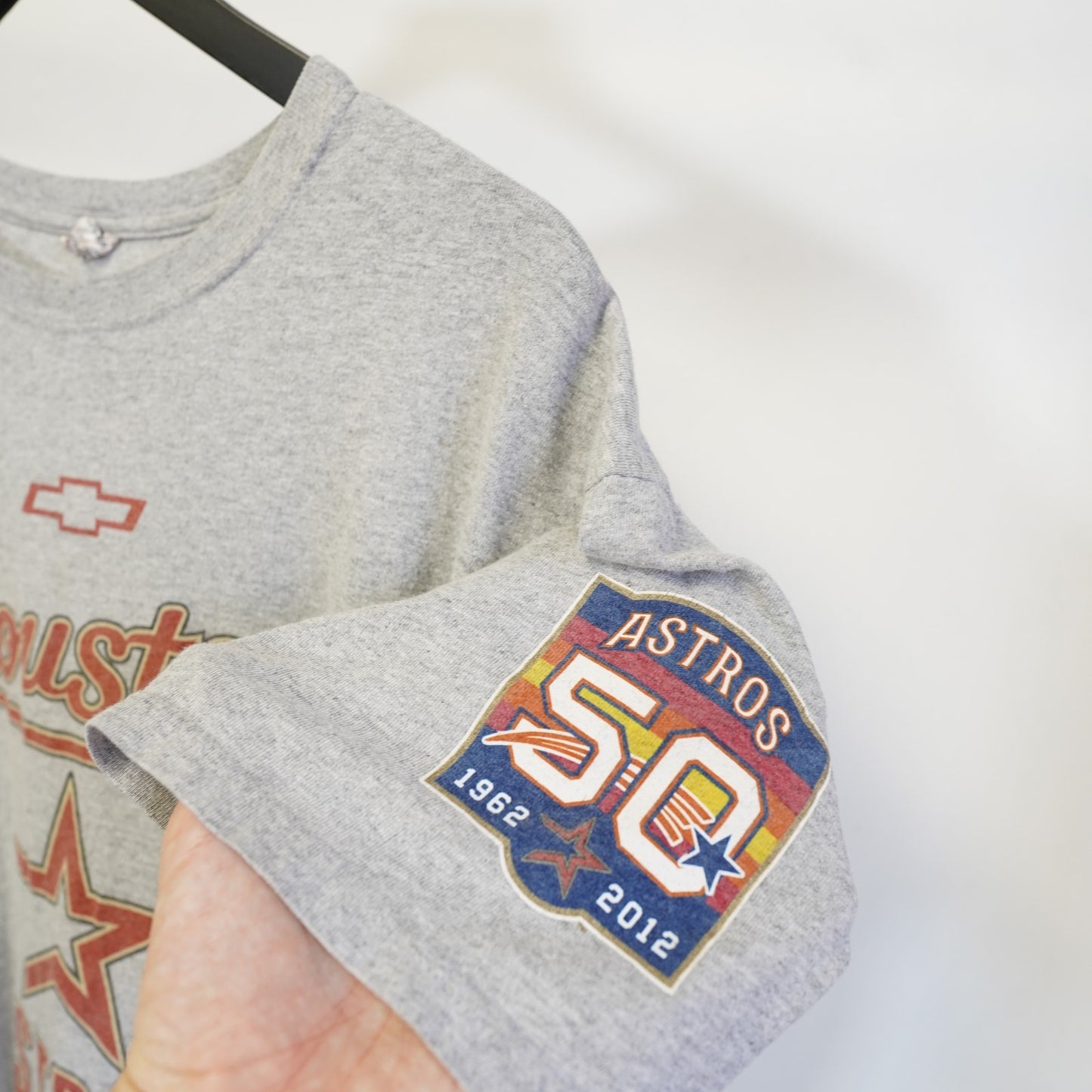 (XL) Houston Astros Y2K Chevy Promo T-Shirt Men's XL Gray 2000s Baseball MLB Retro