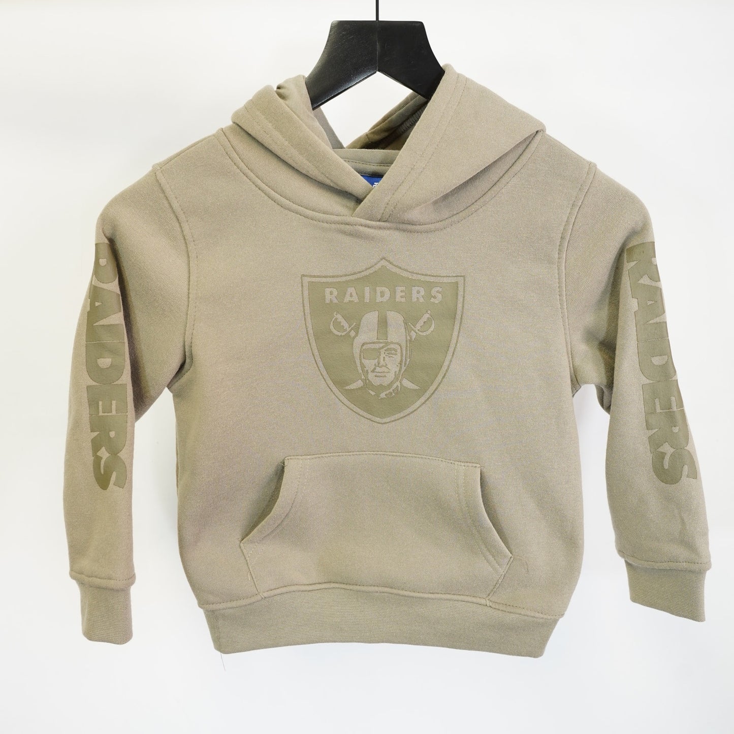 (Kids Sz. 4) Las Vegas Raiders Hoodie Kids Size 4 Tan Military NFL Football Salute to Service