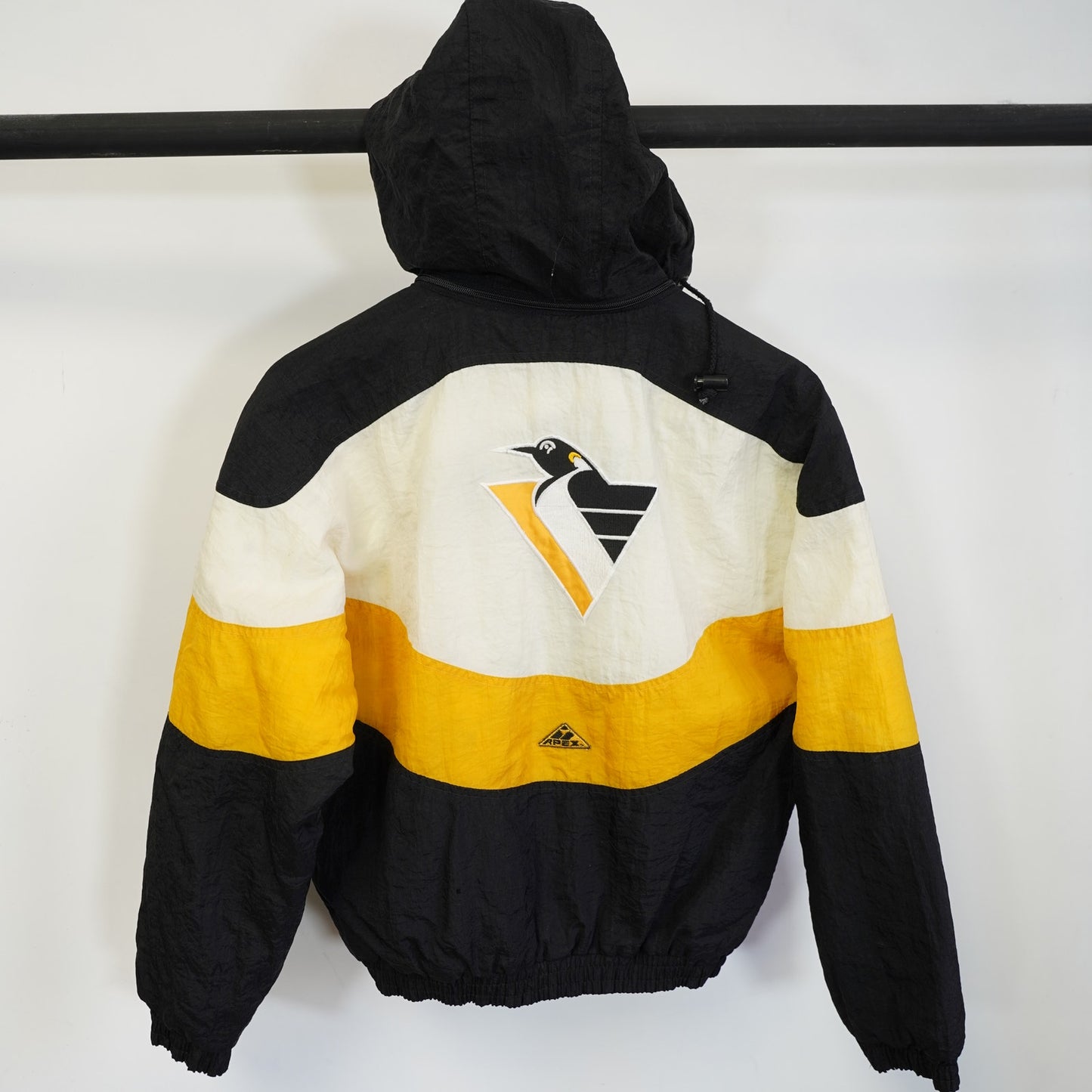 (Kids L) Vintage Pittsburg Penguins Apex One Puffer Jacket Youth L 90s Retro Kids White