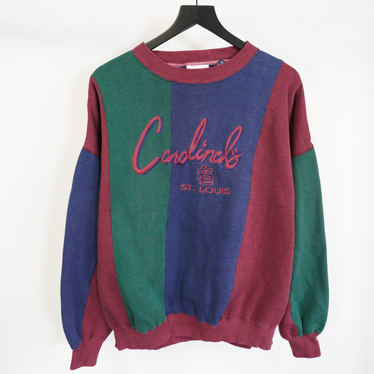 (XL) Vintage St. Louis Cardinals Colorblock Sewn Sweatshirt Men's XL 90s Crable Sport
