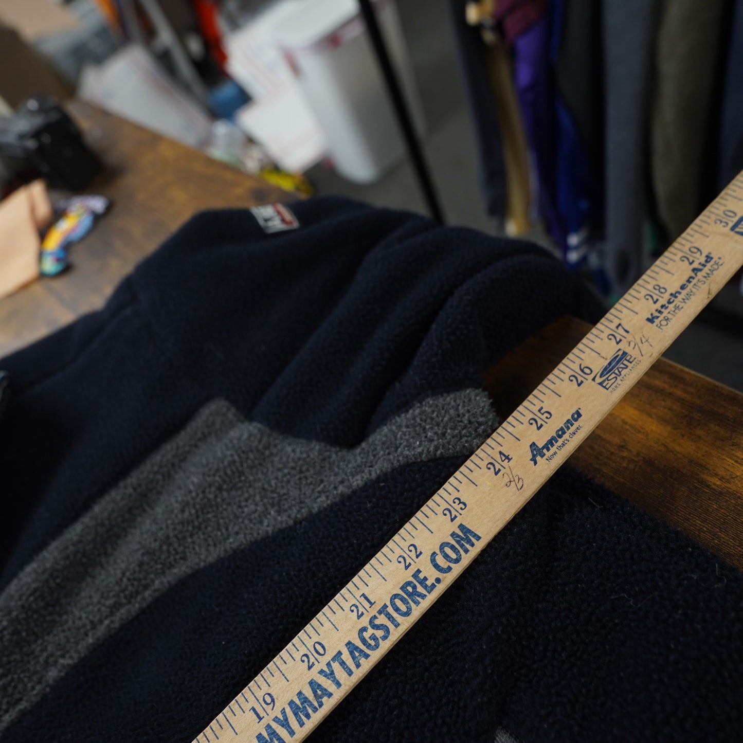 (L) Vintage Abercrombie & Fitch Reversible Rain Jacket Fleece Y2K Mens L Yellow 2000