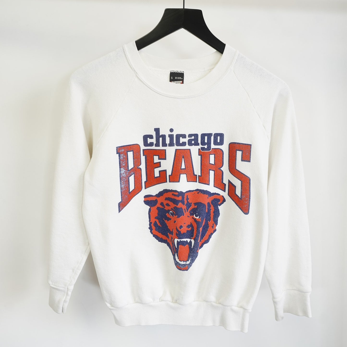 (XS) Vintage Chicago Bears 90s Sweatshirt Men's XS White Retro NFL Football White