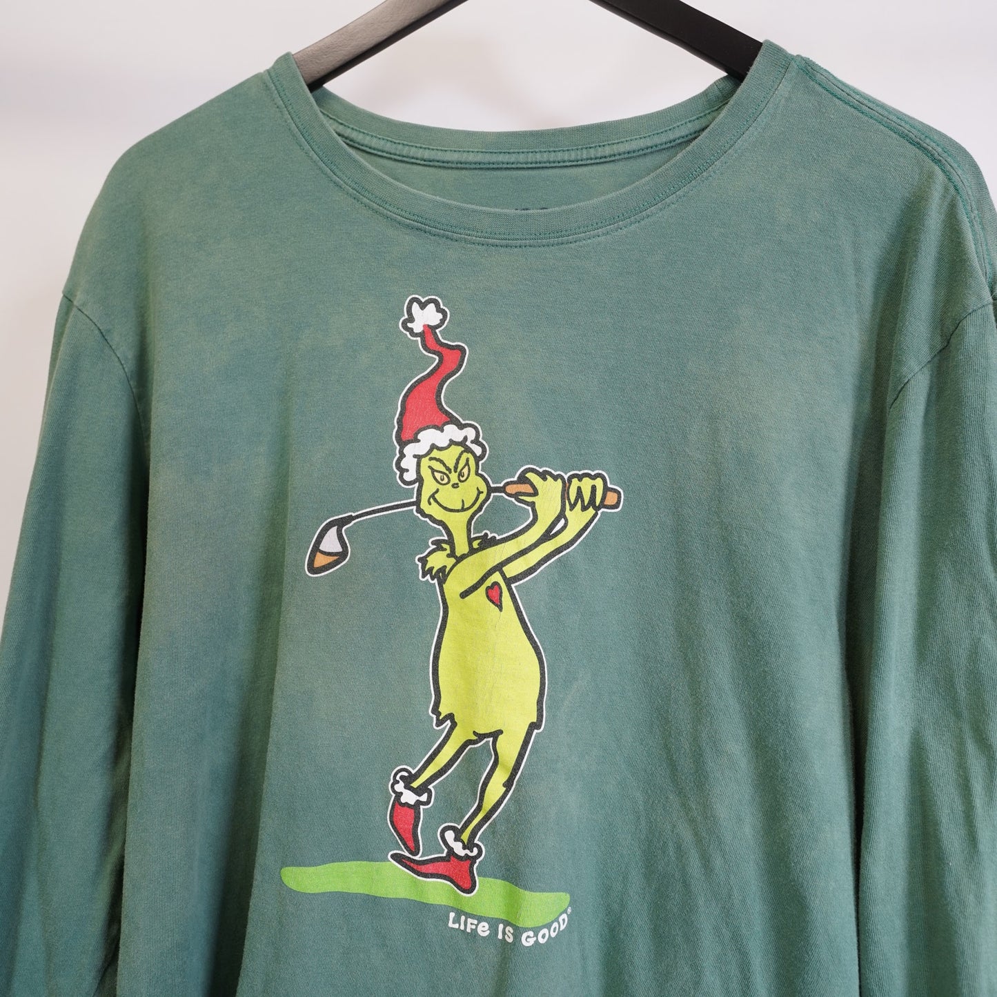 (XL) Life is Good Grinch Mulligan Hooligan Golf Long Sleeve Crusher T-Shirt Men's XL(XL)